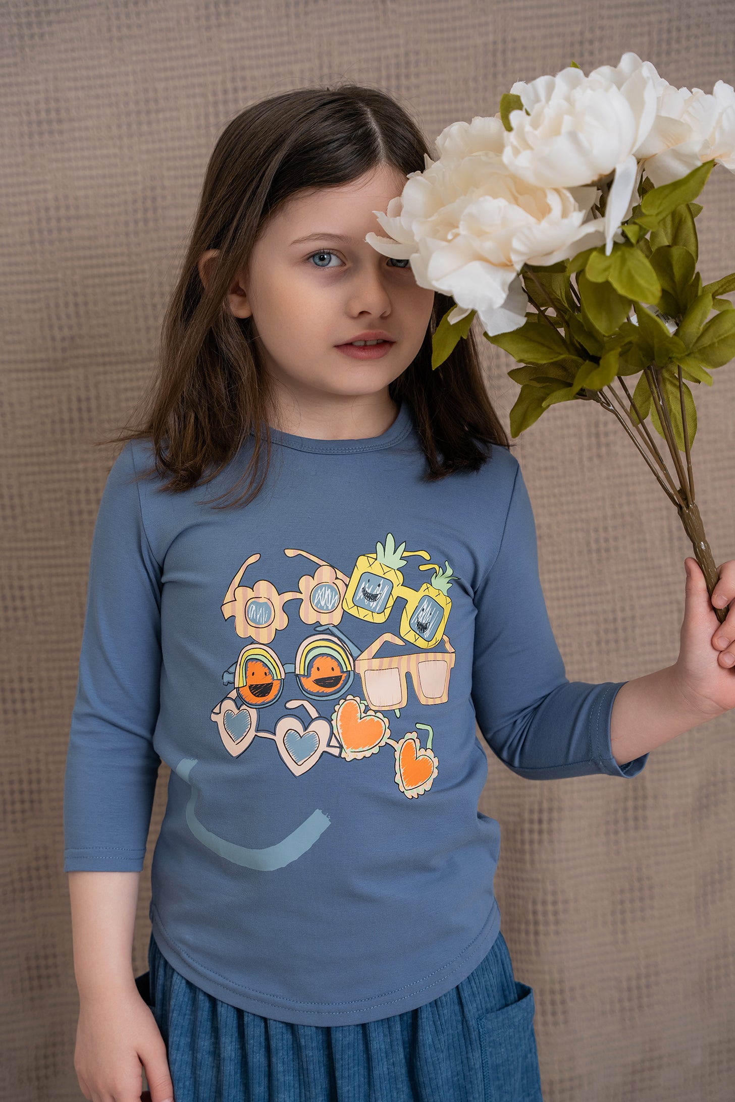 Smiley Sunglasses Print Tshirt in by FYI