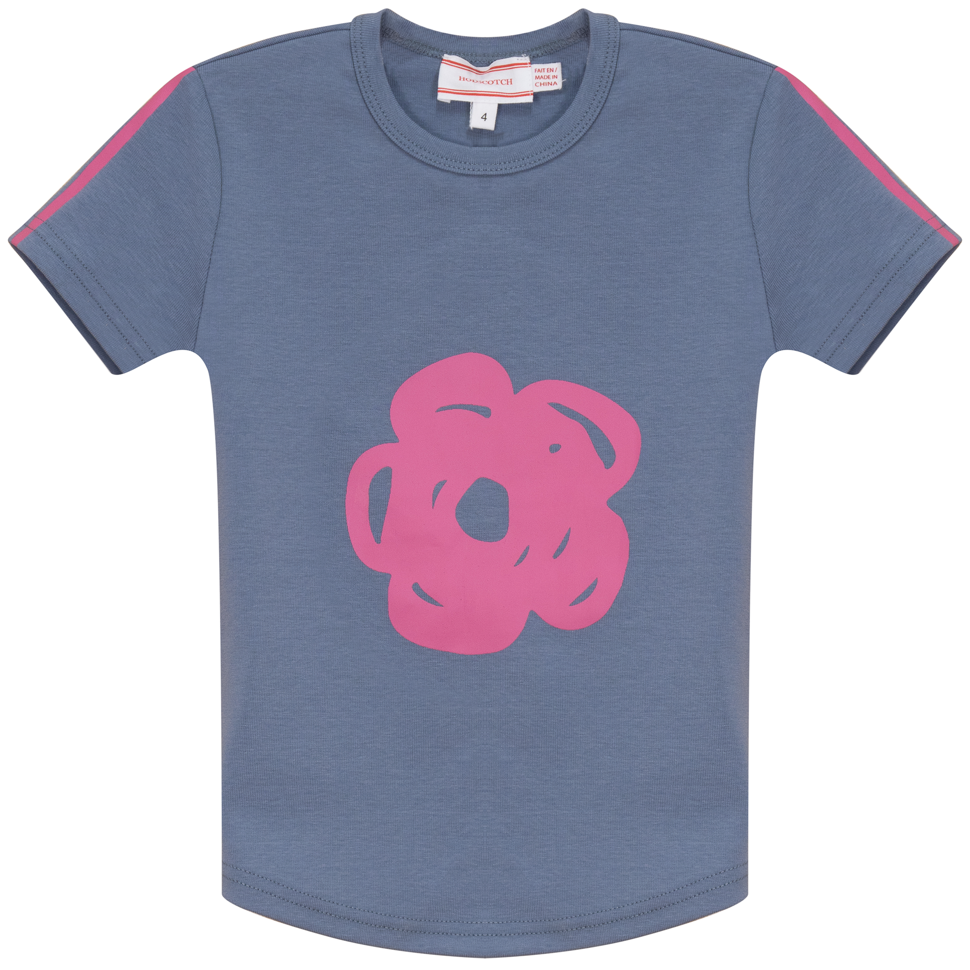 Flower Print Tshirt in Denim by Hopscotch