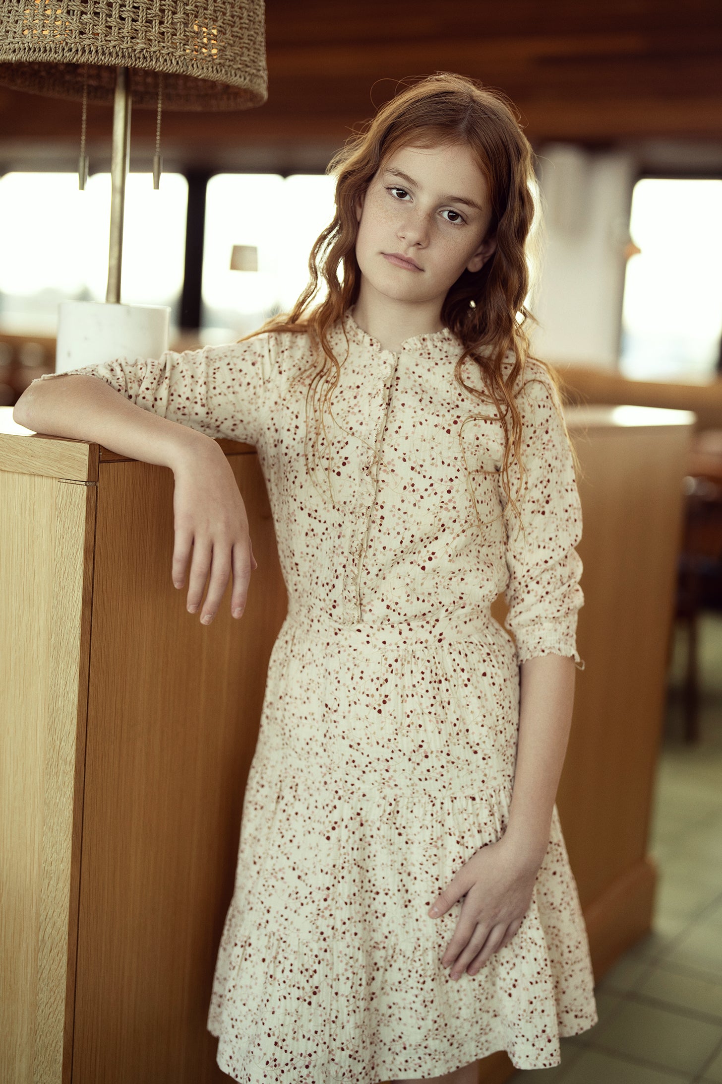 Crinkle Woven Flower Print 2Pc Set in by Hopscotch