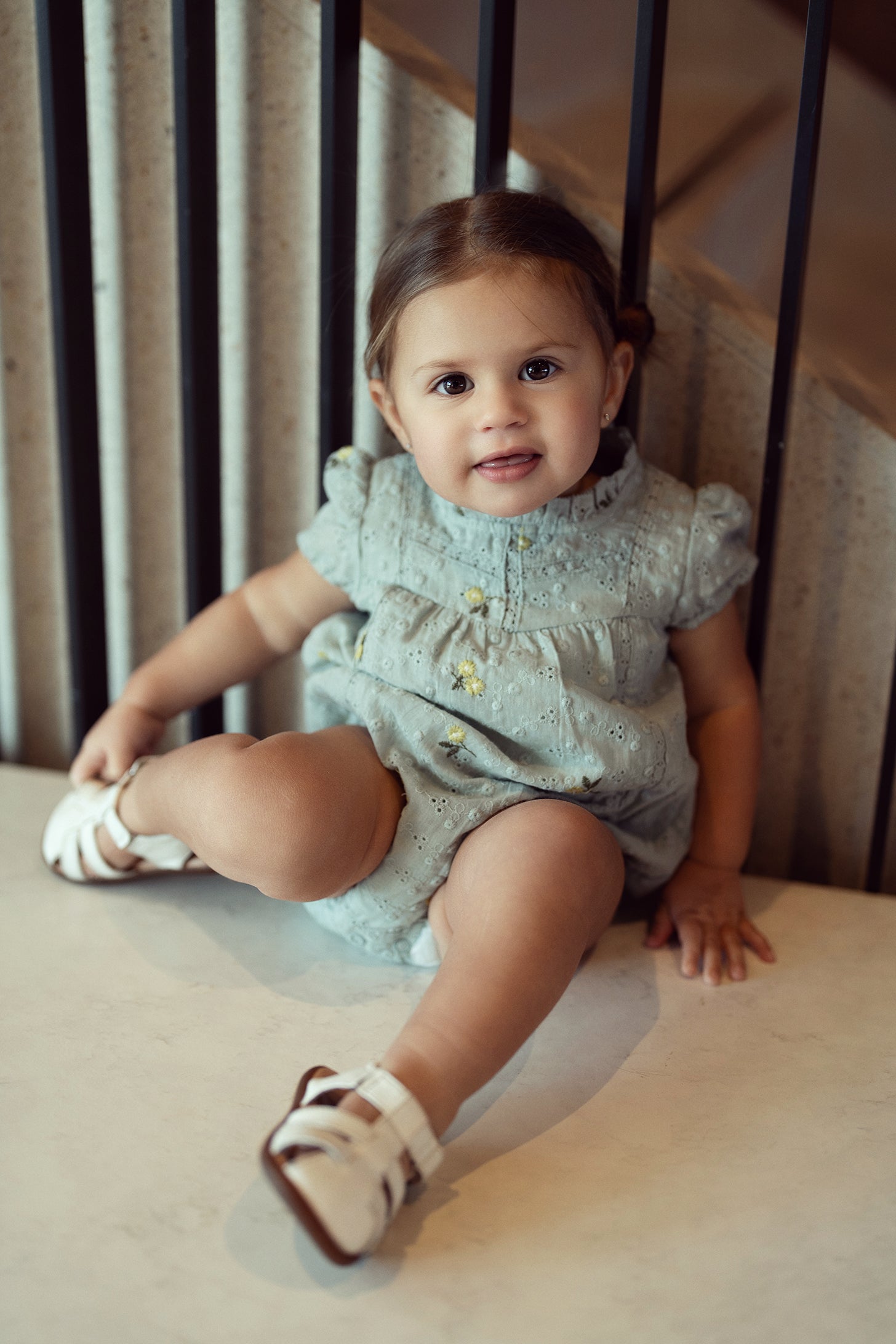 Flower Embroidered Bubble in by Hopscotch Script