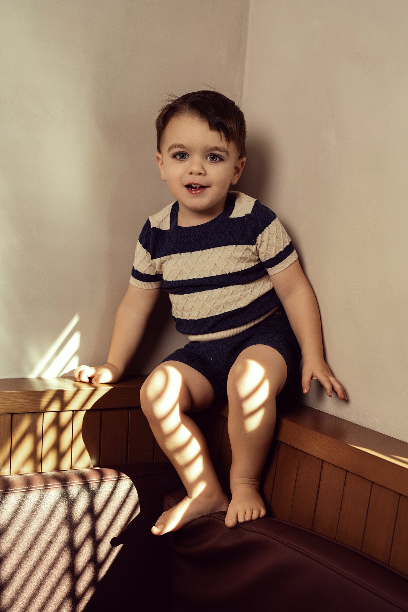 Honeycomb Stripe 2Pc Set in by Elle & Boo