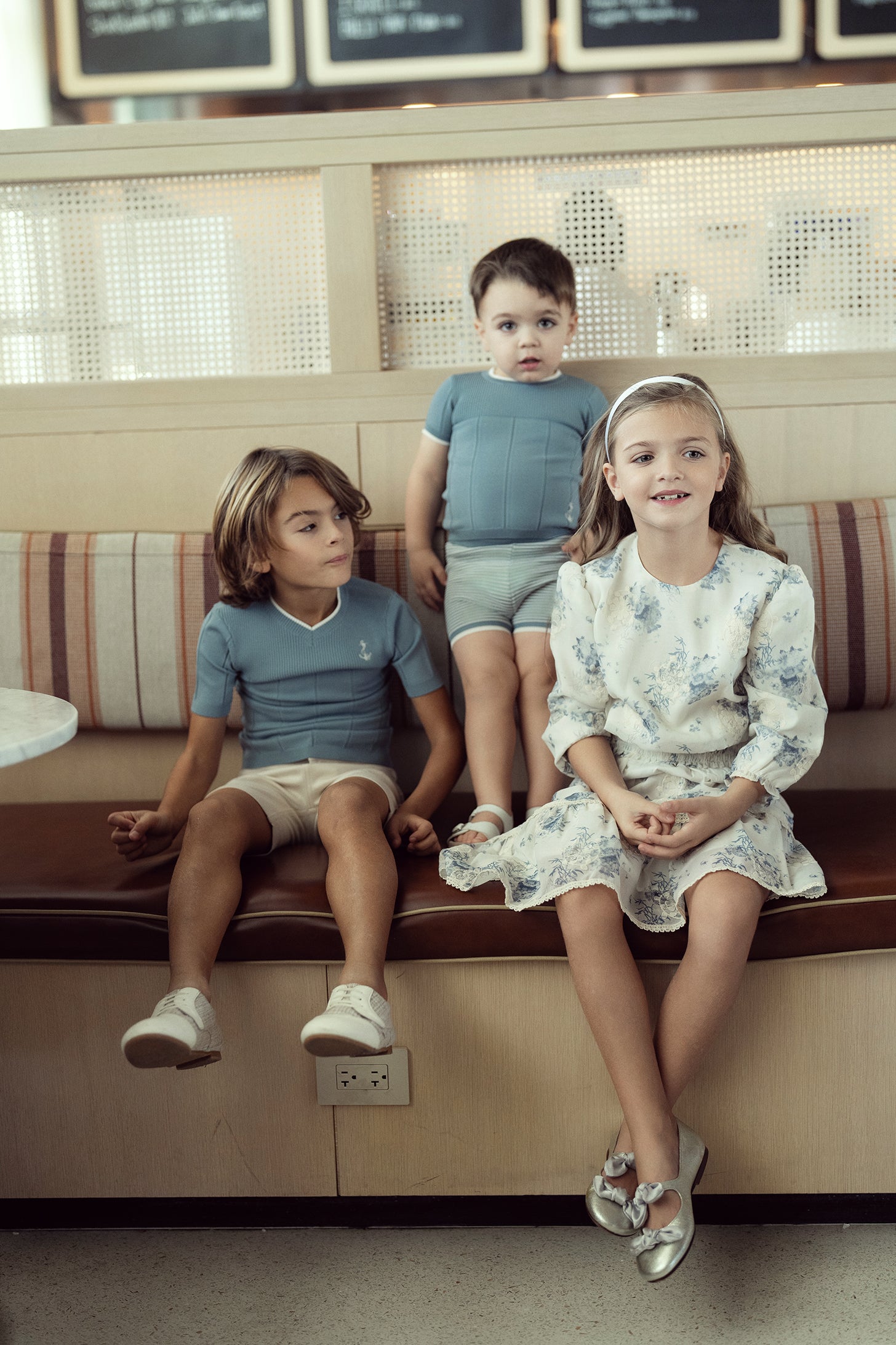 Flower Print Embroidered 2Pc Set in by Elle & Boo