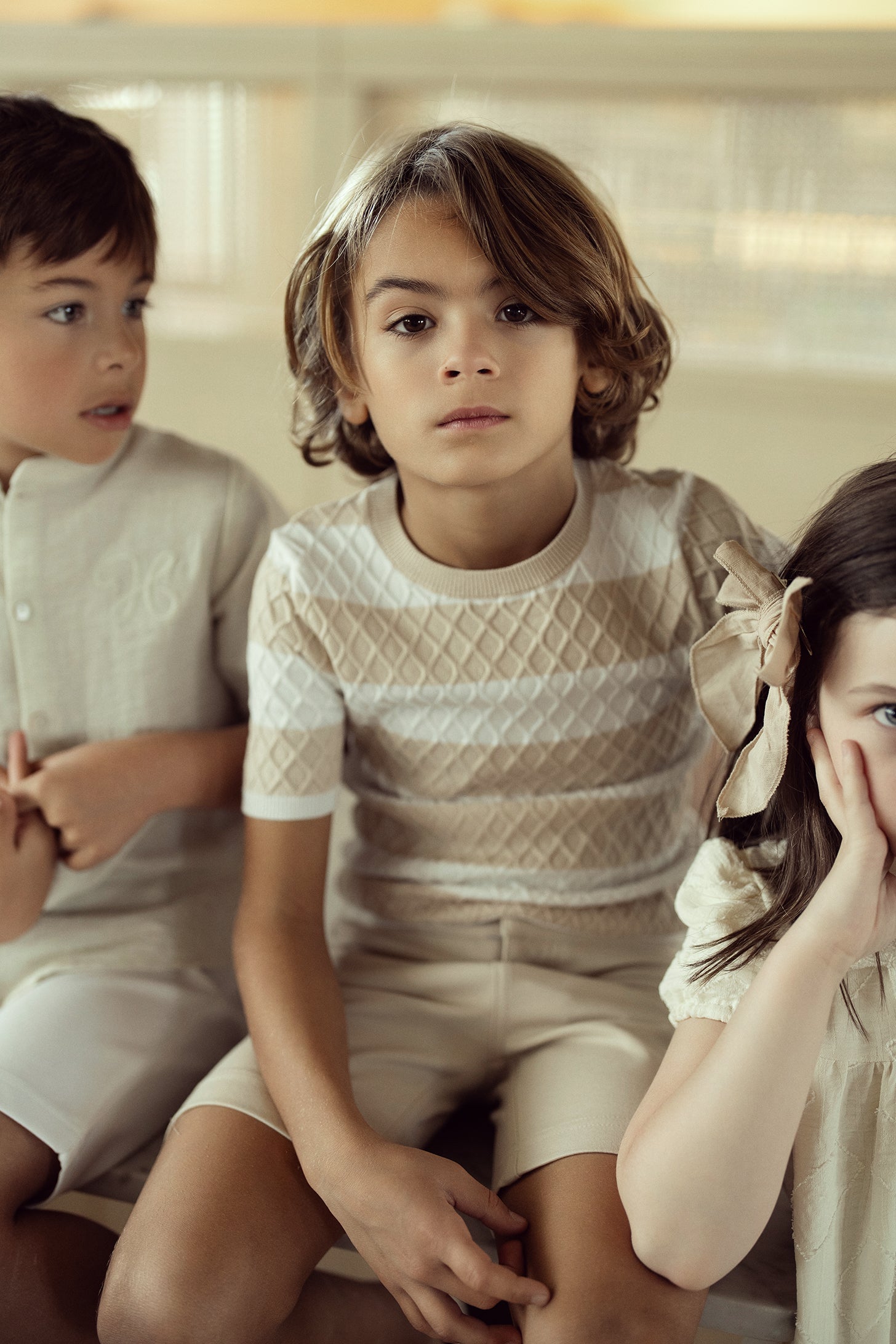 Honeycomb Stripe Knit Top in by Elle & Boo