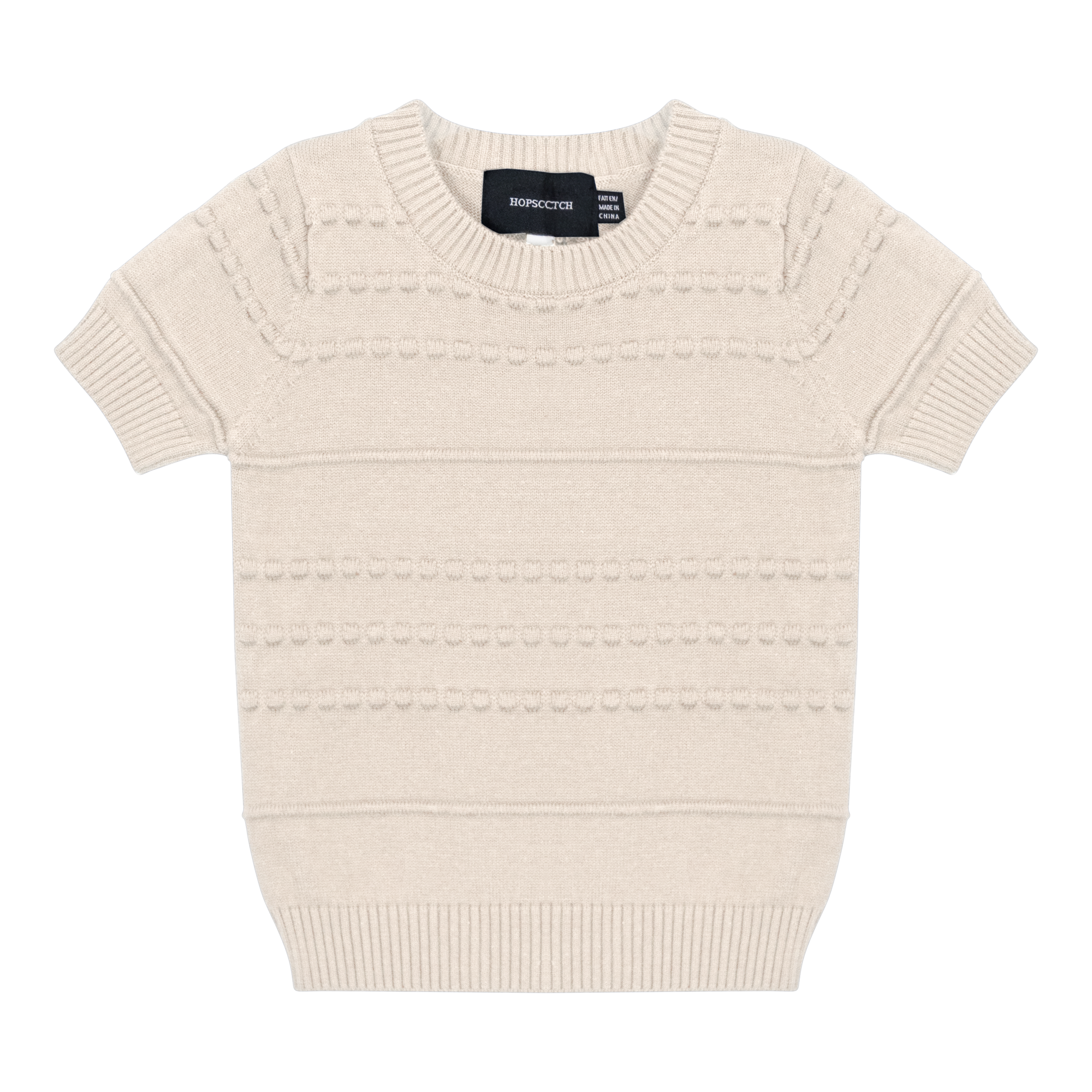 Pull texturé en tricot rayé - Main Image