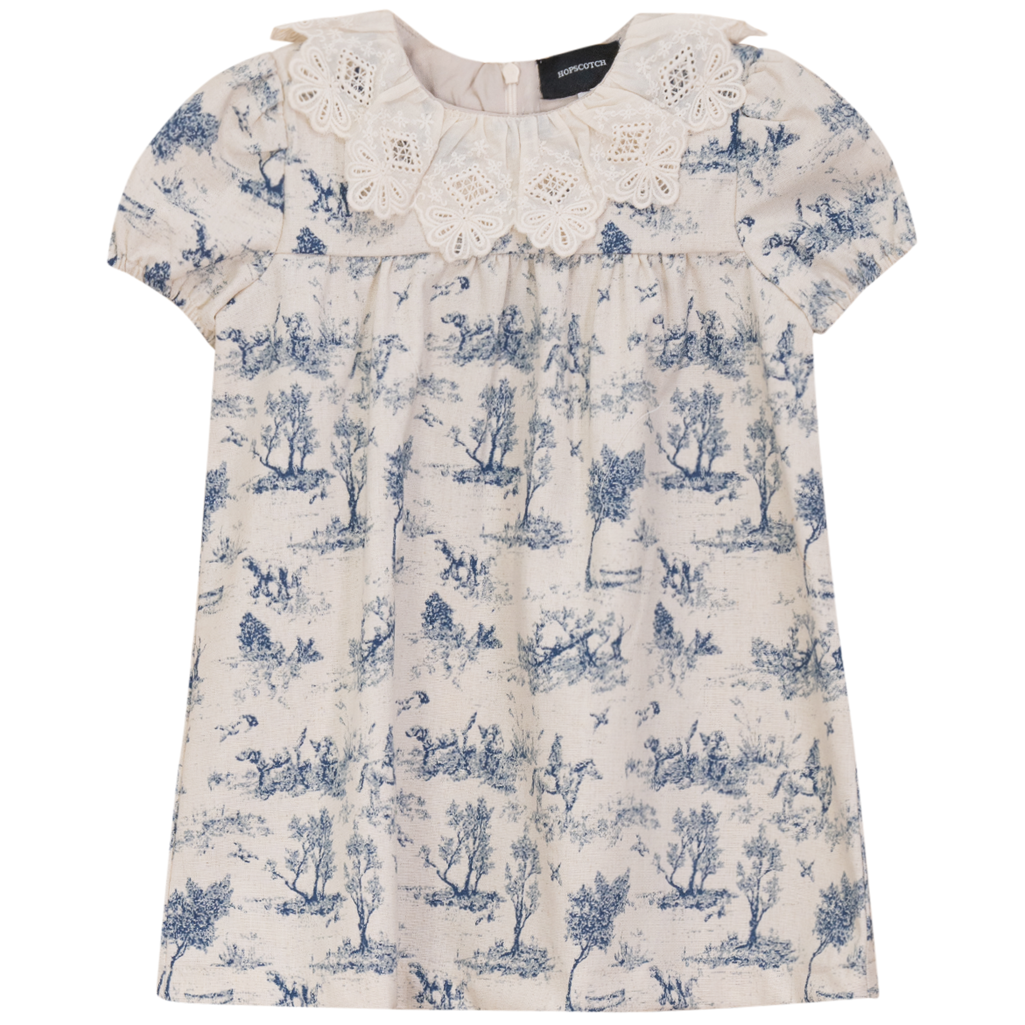 Tree Print Dress in Indigo by Hopscotch