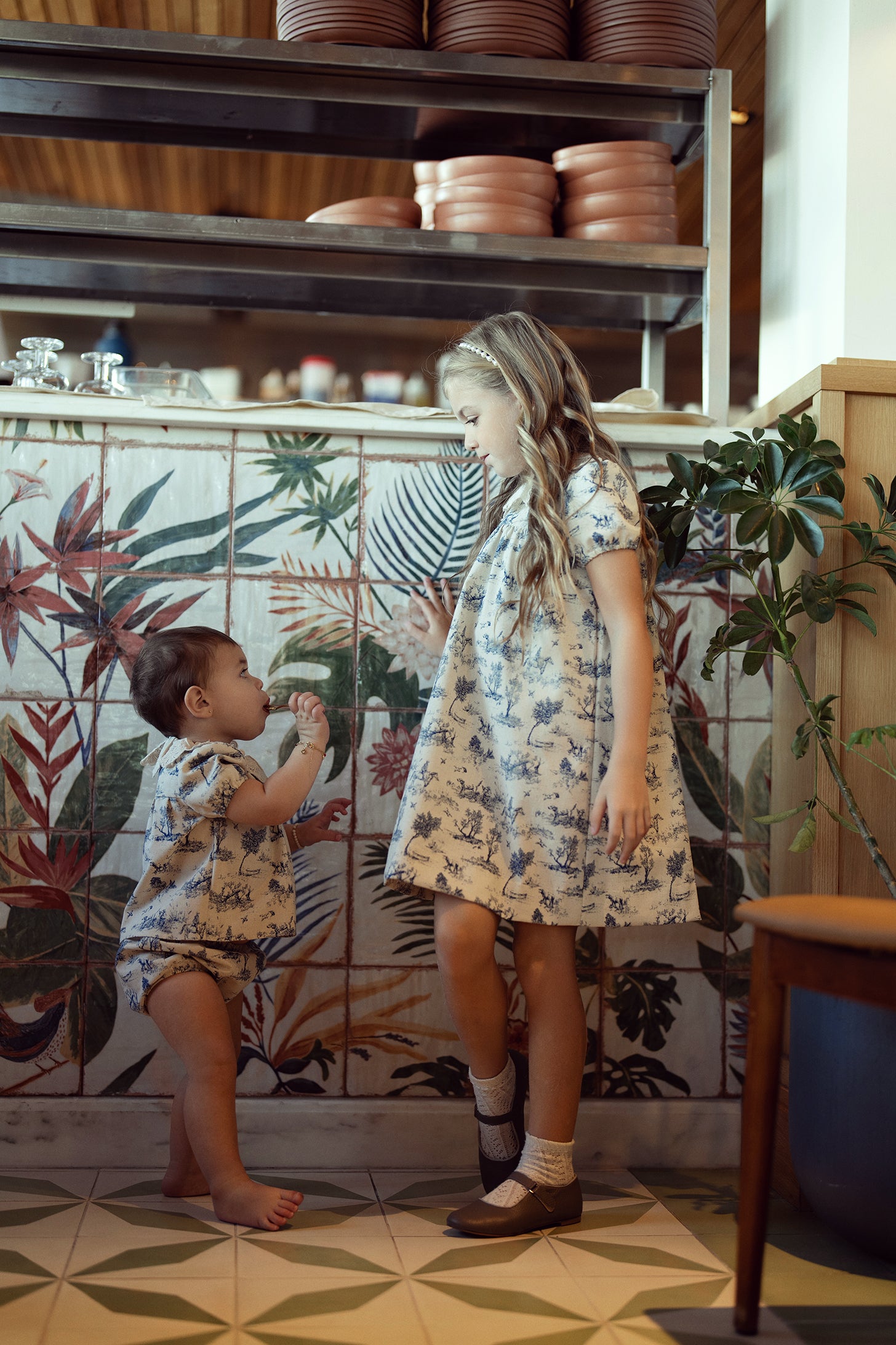 Tree Print Dress in by Hopscotch