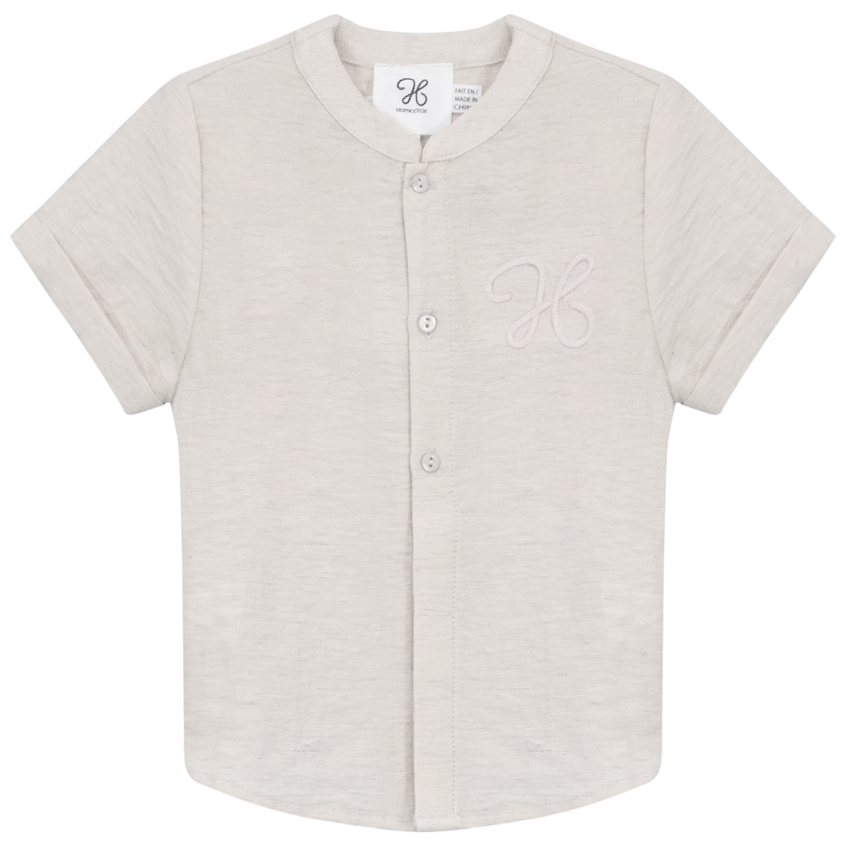 Woven Crinkle Shirt in Dark Almond by Hopscotch Script