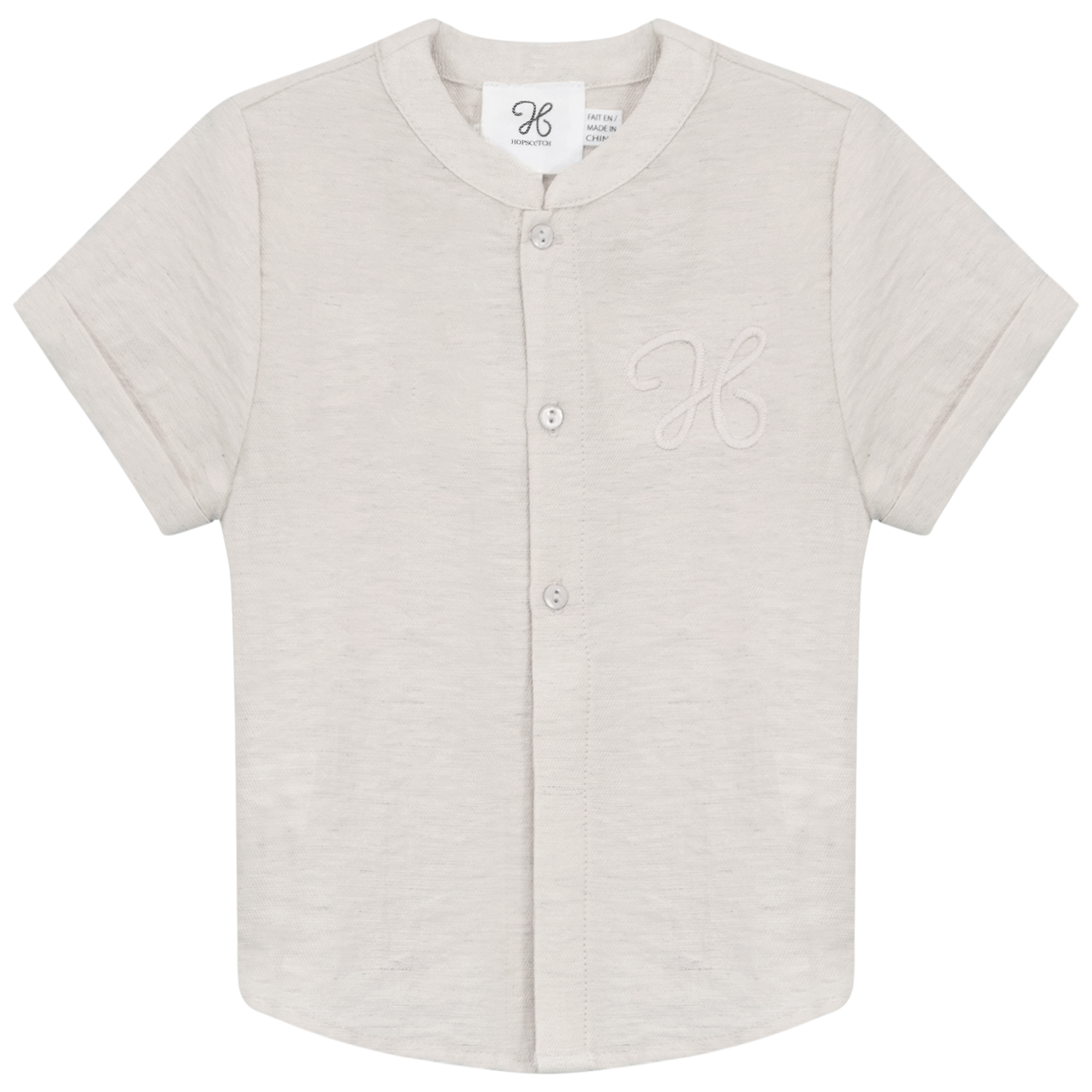 Woven Crinkle Shirt in Dark Almond by Hopscotch Script