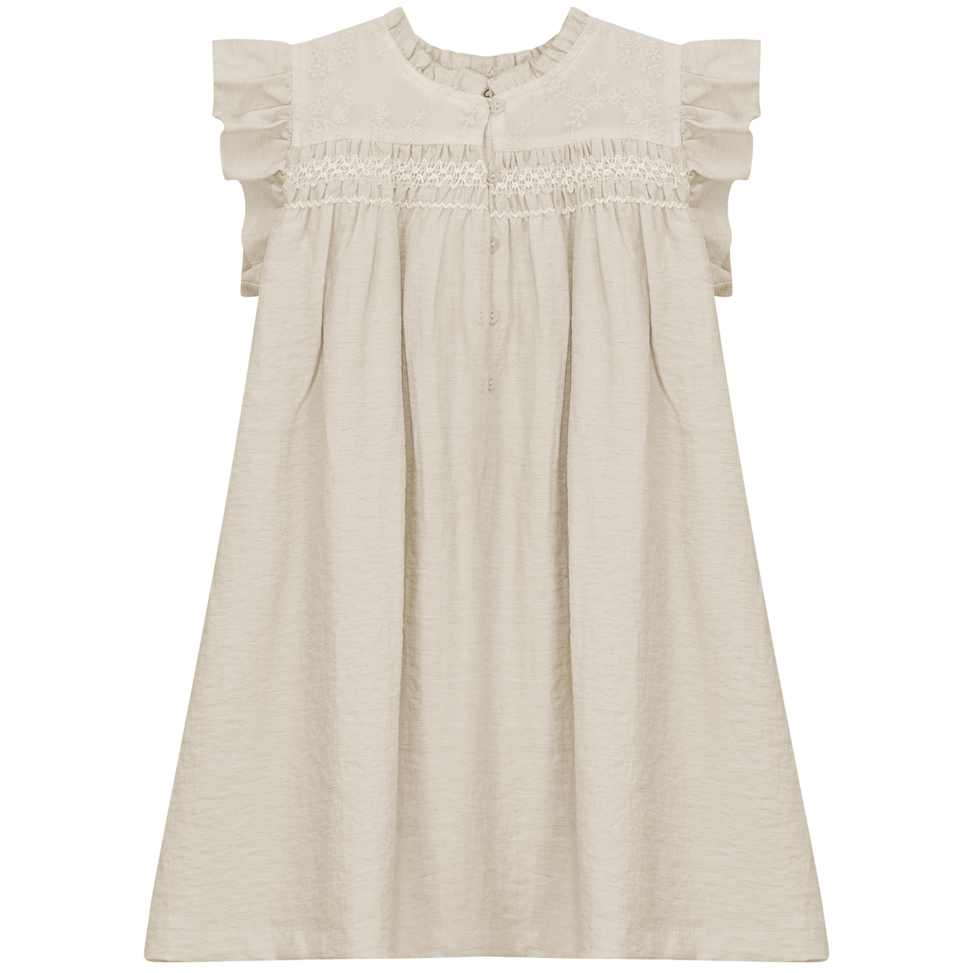 Woven Crinkle Dress in Dark Almond by Hopscotch Script