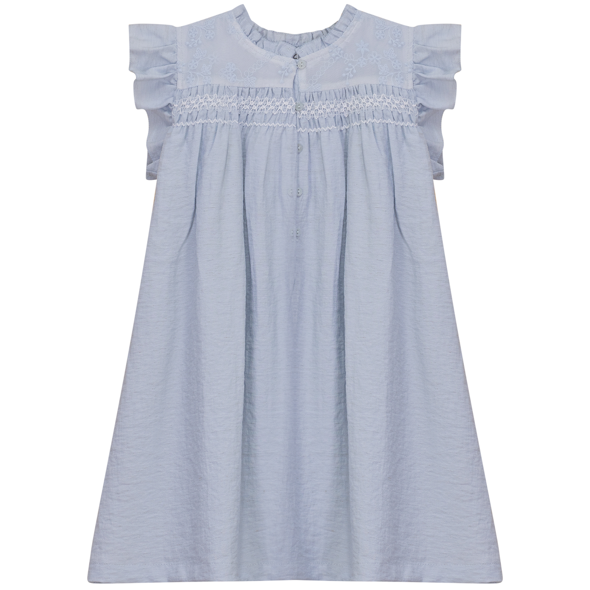 Woven Crinkle Dress in Light Blue by Hopscotch Script