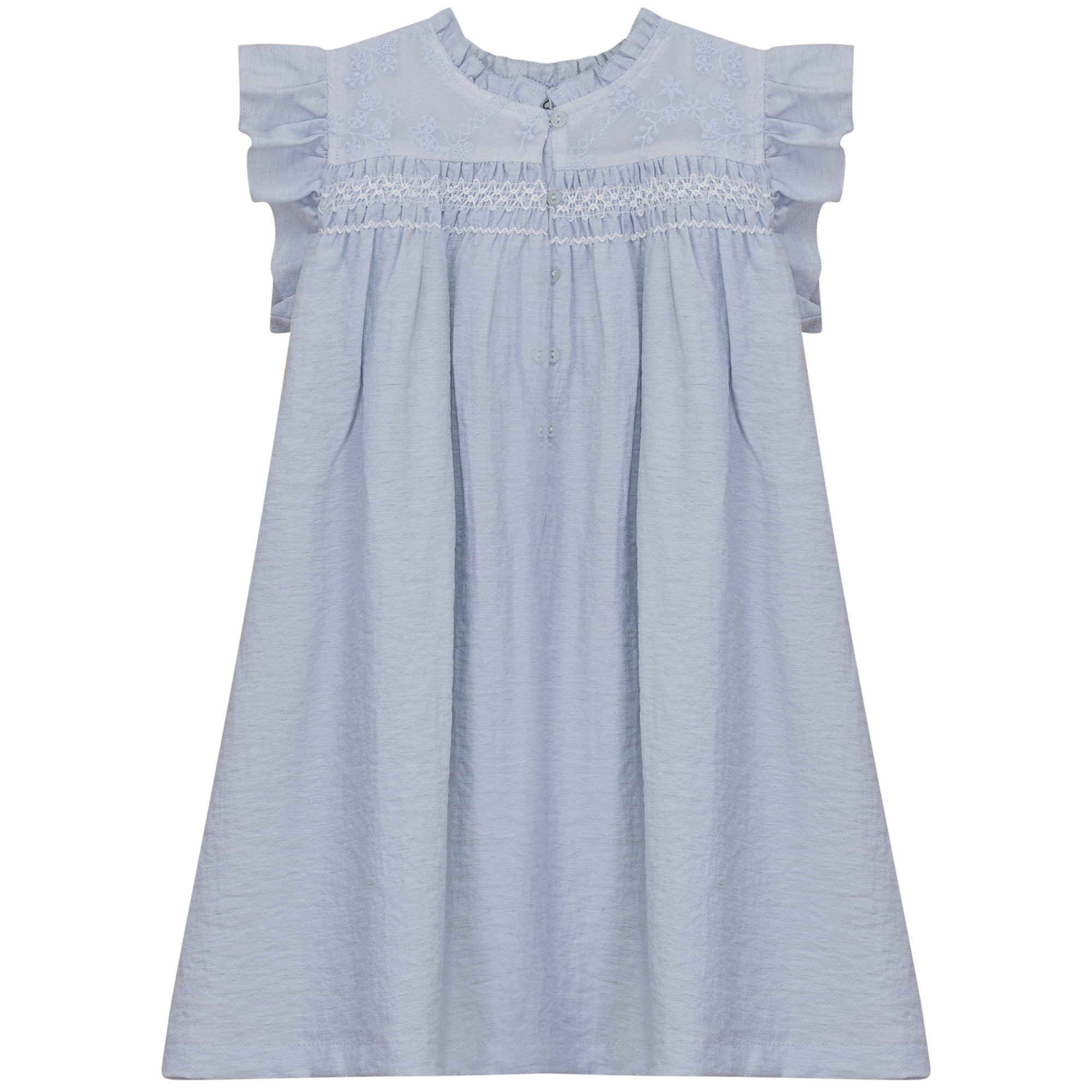 Woven Crinkle Dress in Light Blue by Hopscotch Script