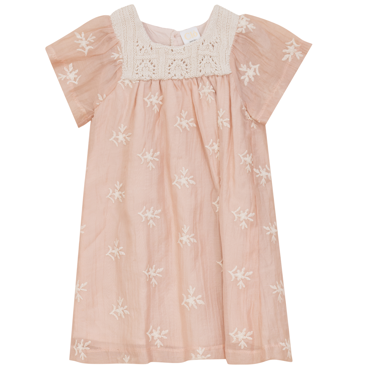 Flower Embroidered Dress in Pink by Clô