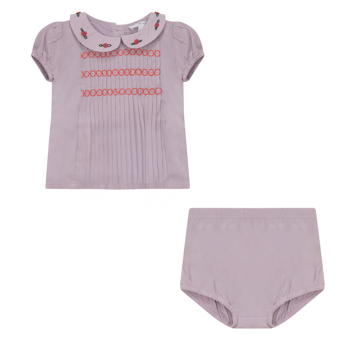 Woven Pleated 2Pc Set in Blush by Charlotte & George