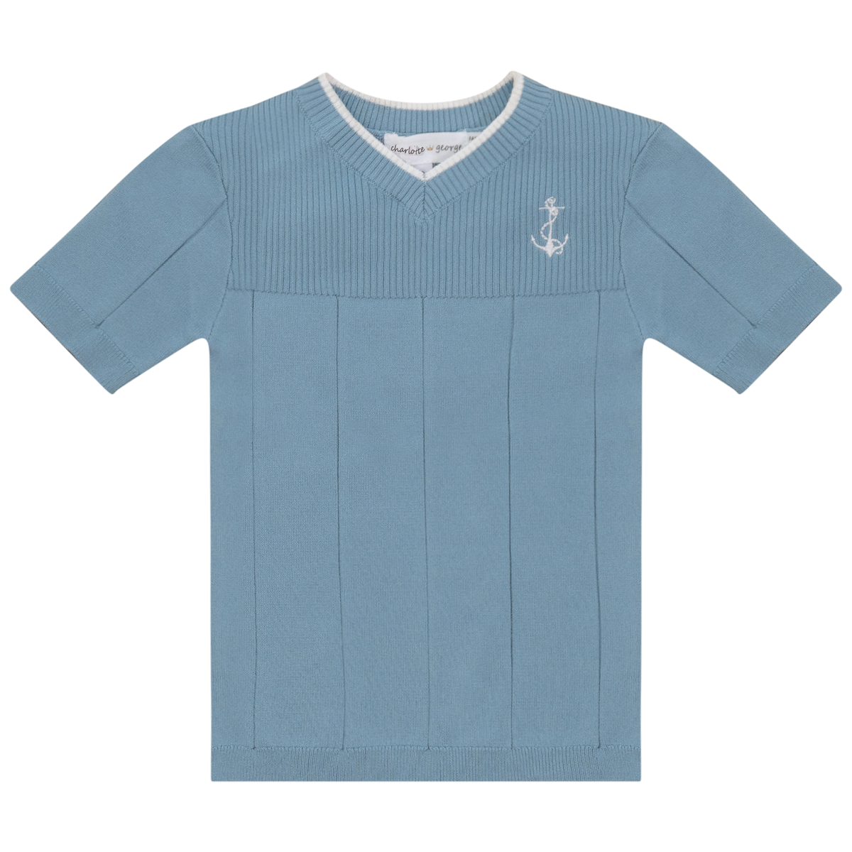 Anchor Embroidered Tshirt in Seabrook by Charlotte & George
