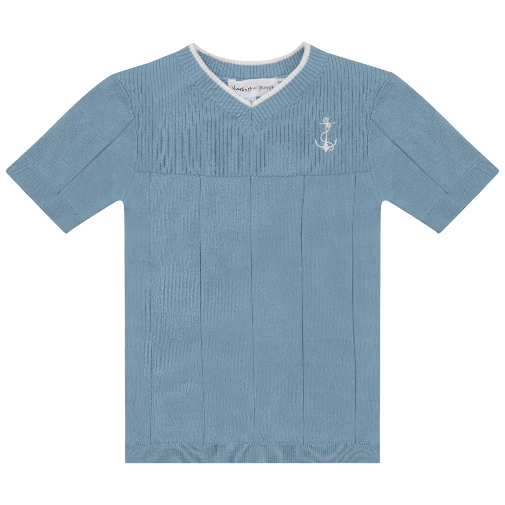 Anchor Embroidered Tshirt in Seabrook by Charlotte & George