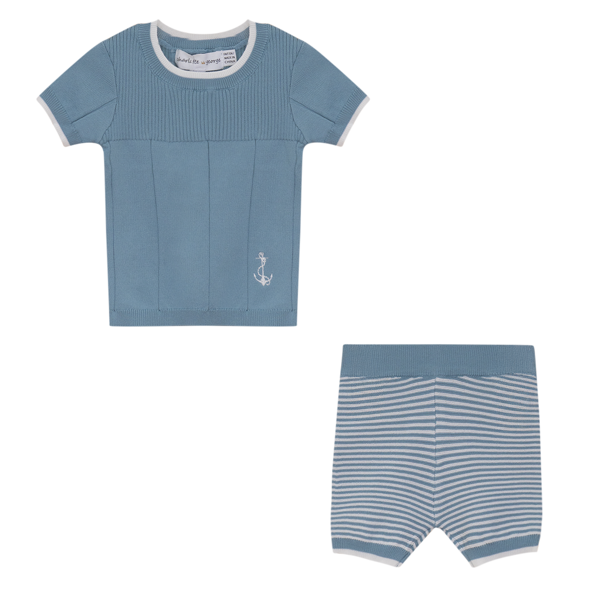 Anchor Embroidered Set in Seabrook by Charlotte & George
