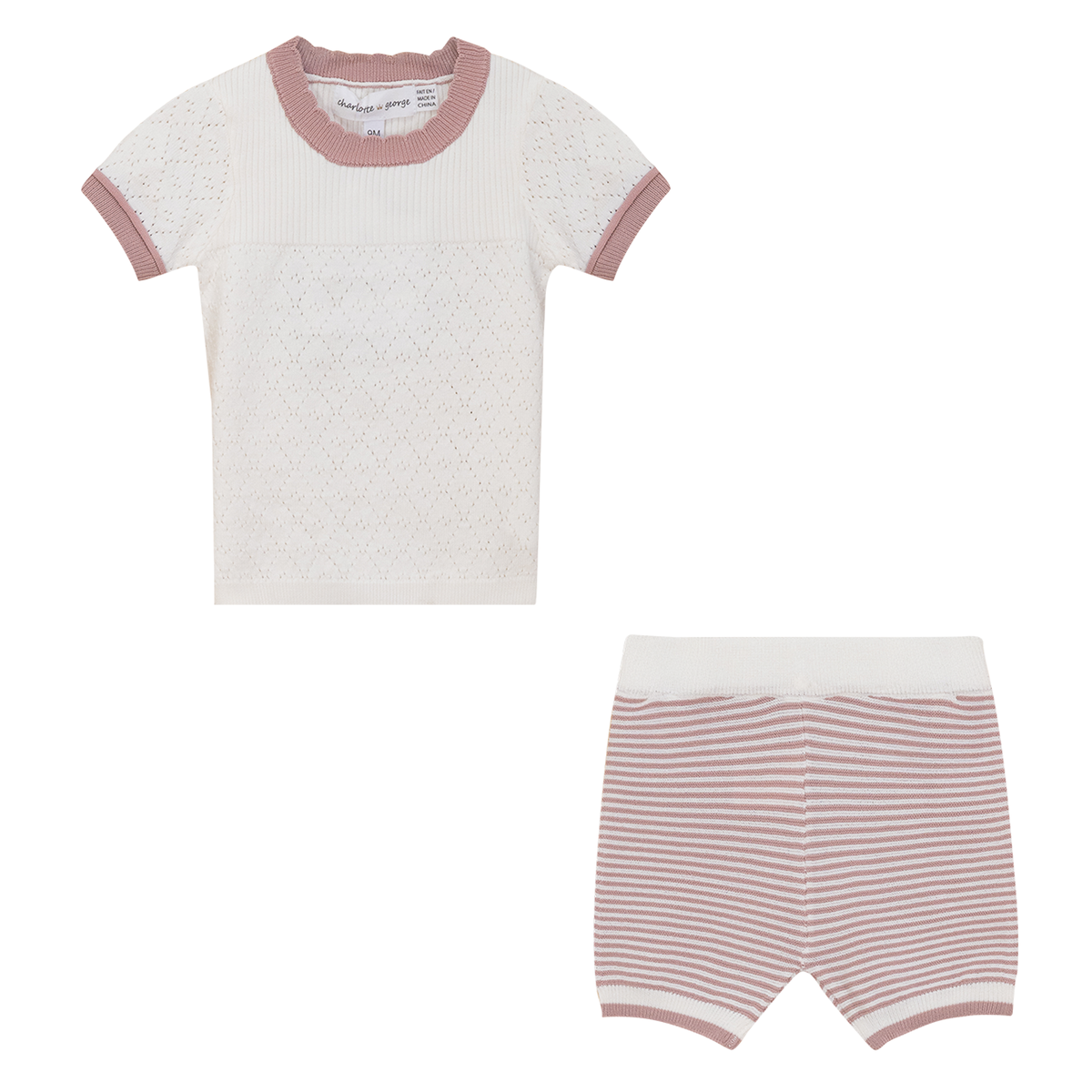 Anchor Embroidered Set in Powder by Charlotte & George