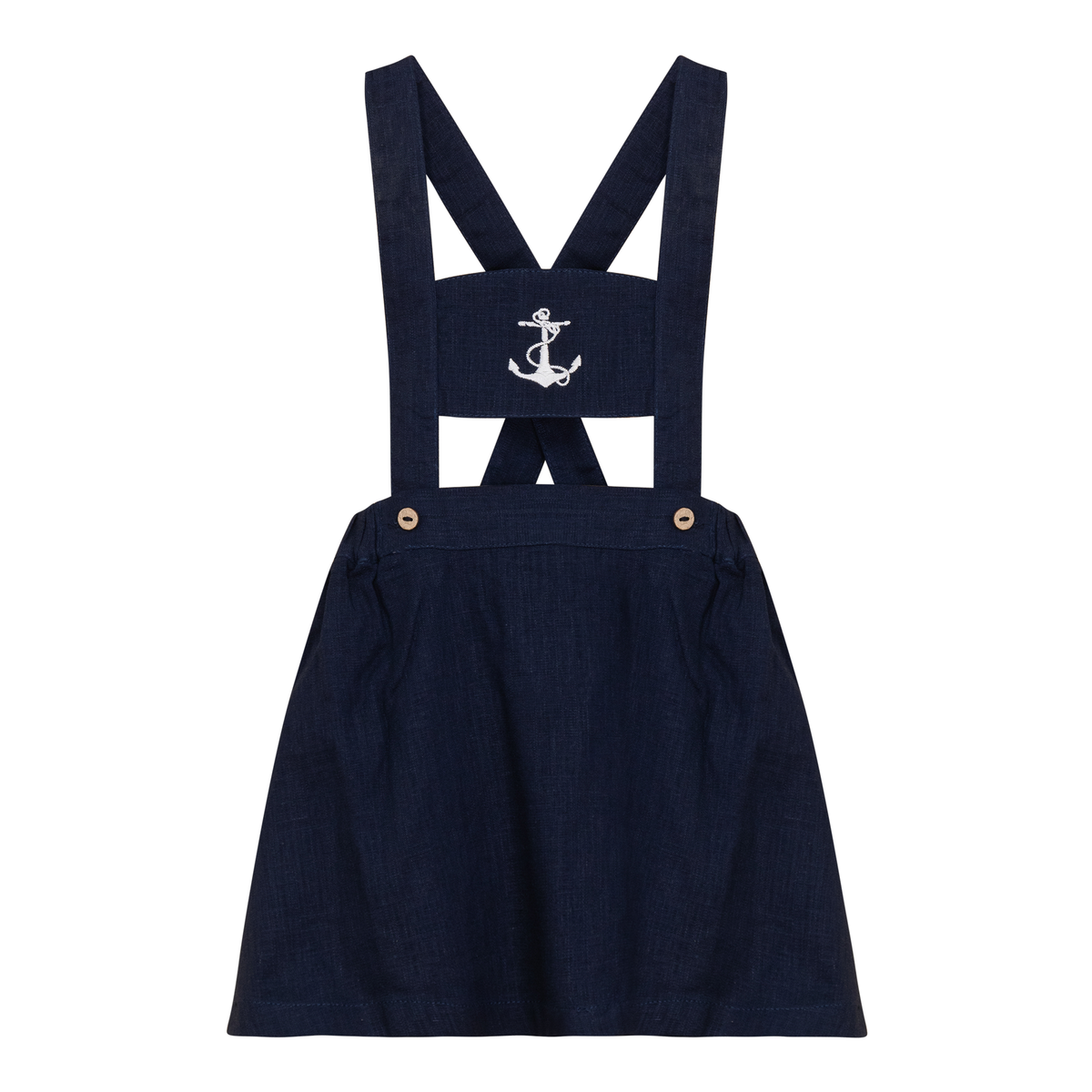 Anchor Embroidered Jumper in Navy by Charlotte & George