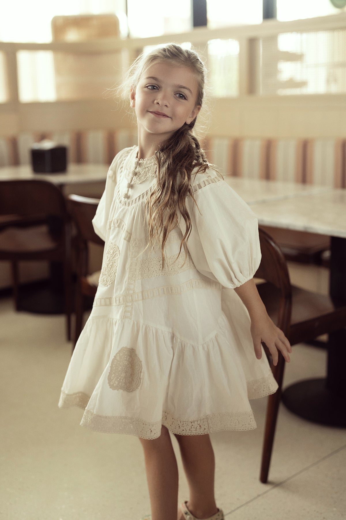 Woven Lace Dress in by Clô