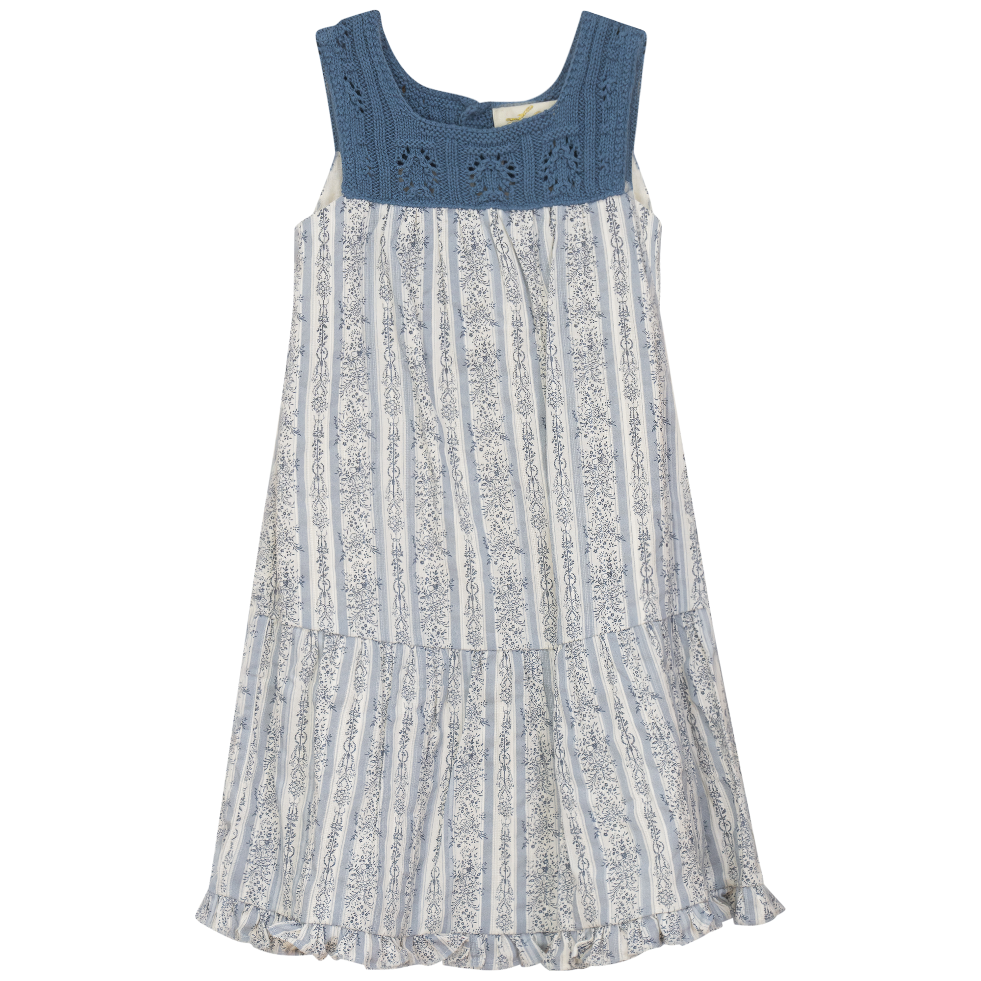 Flower Print Woven Jumper in Blue by Lola
