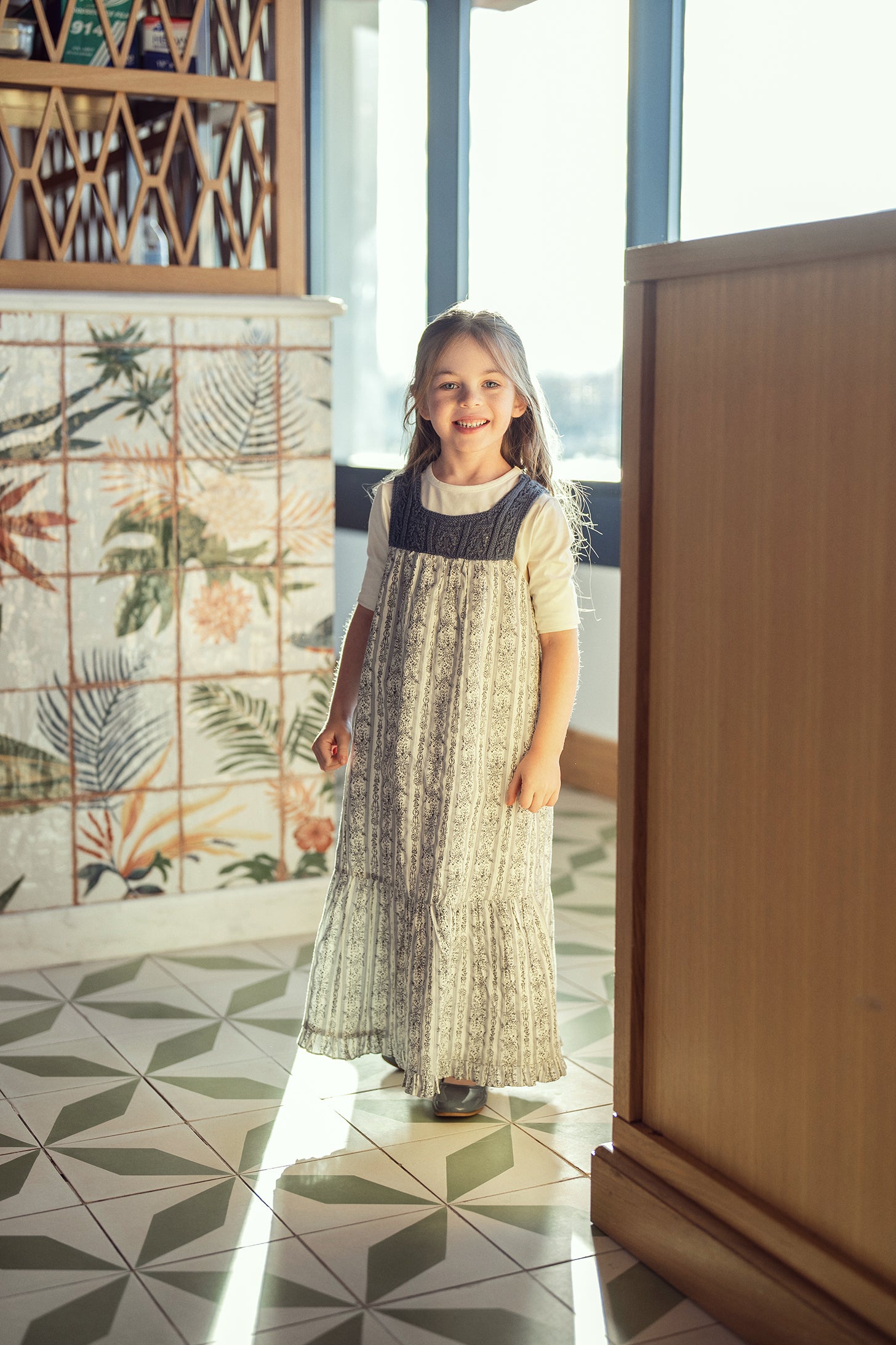 Flower Print Woven Jumper in by Lola