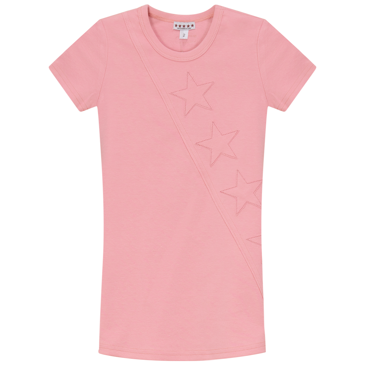 Stars Applique Dress in Dark Pink by 5 Stars