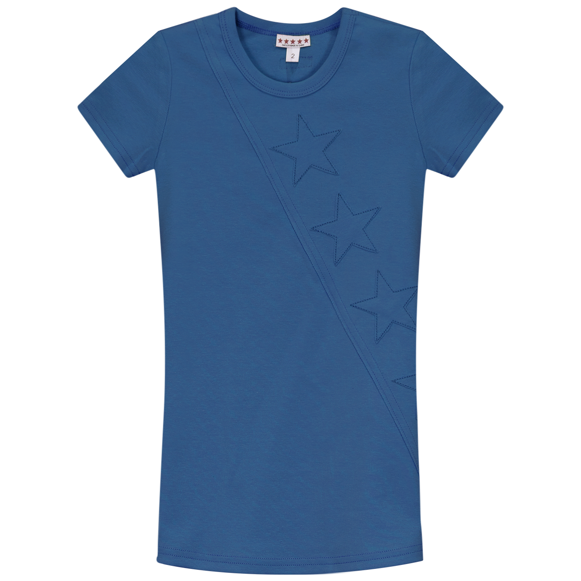 Stars Applique Dress in Light Denim by 5 Stars