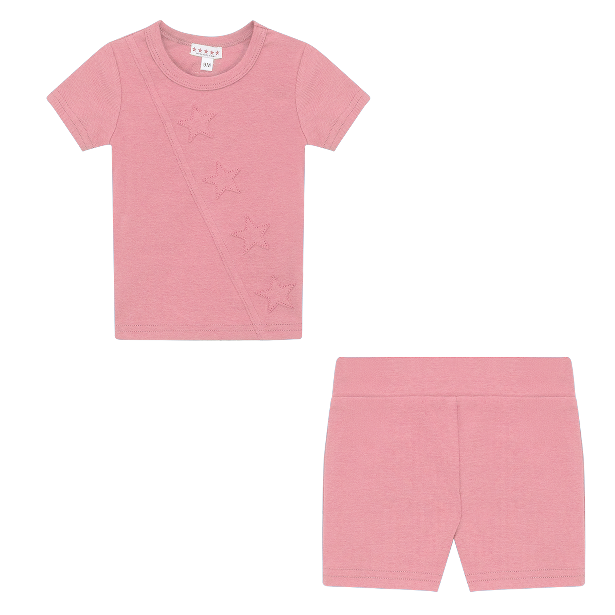 Stars Applique 2Pc Set in Dark Pink by 5 Stars