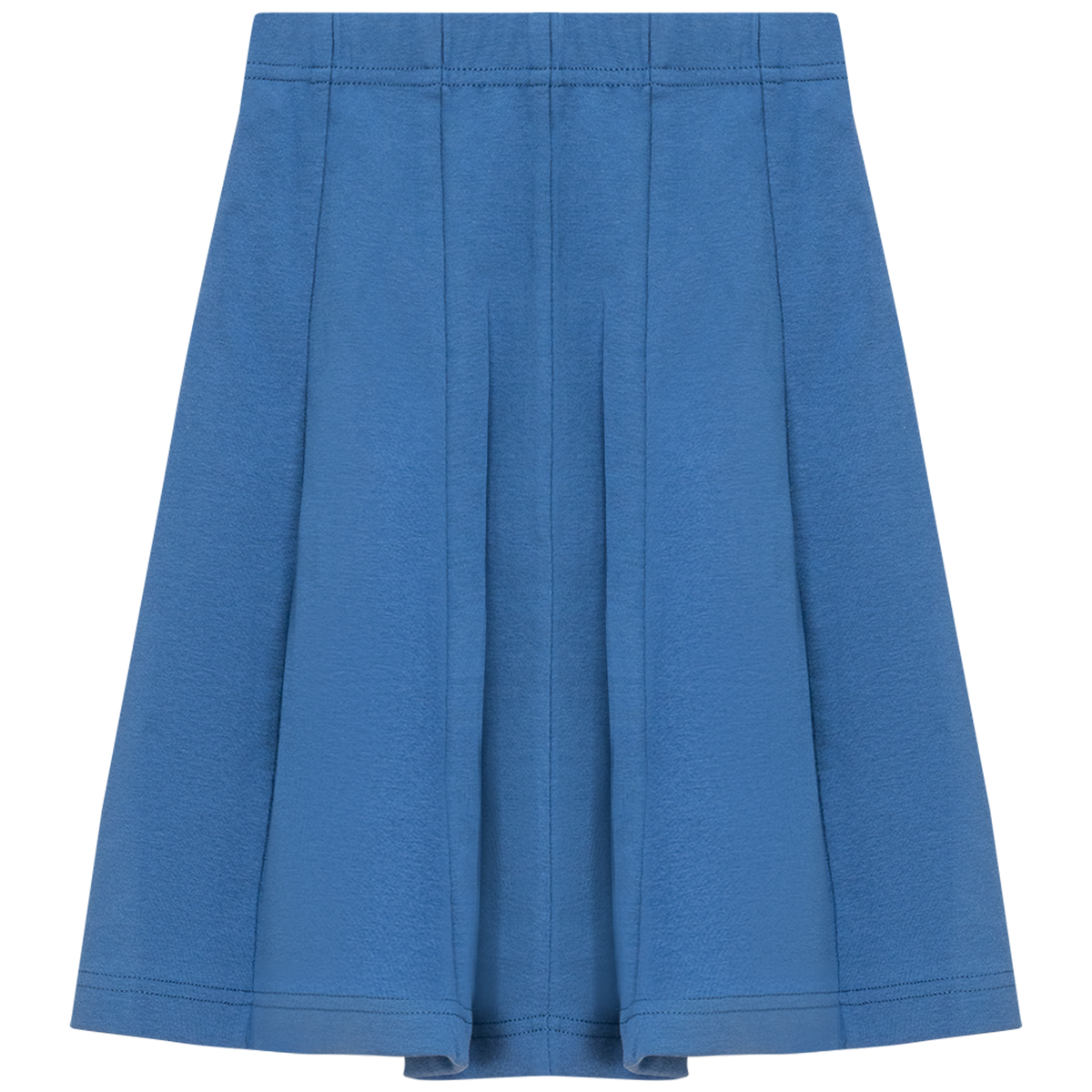 Ribbed Short Panel Skirt in Light Denim by 5 Stars