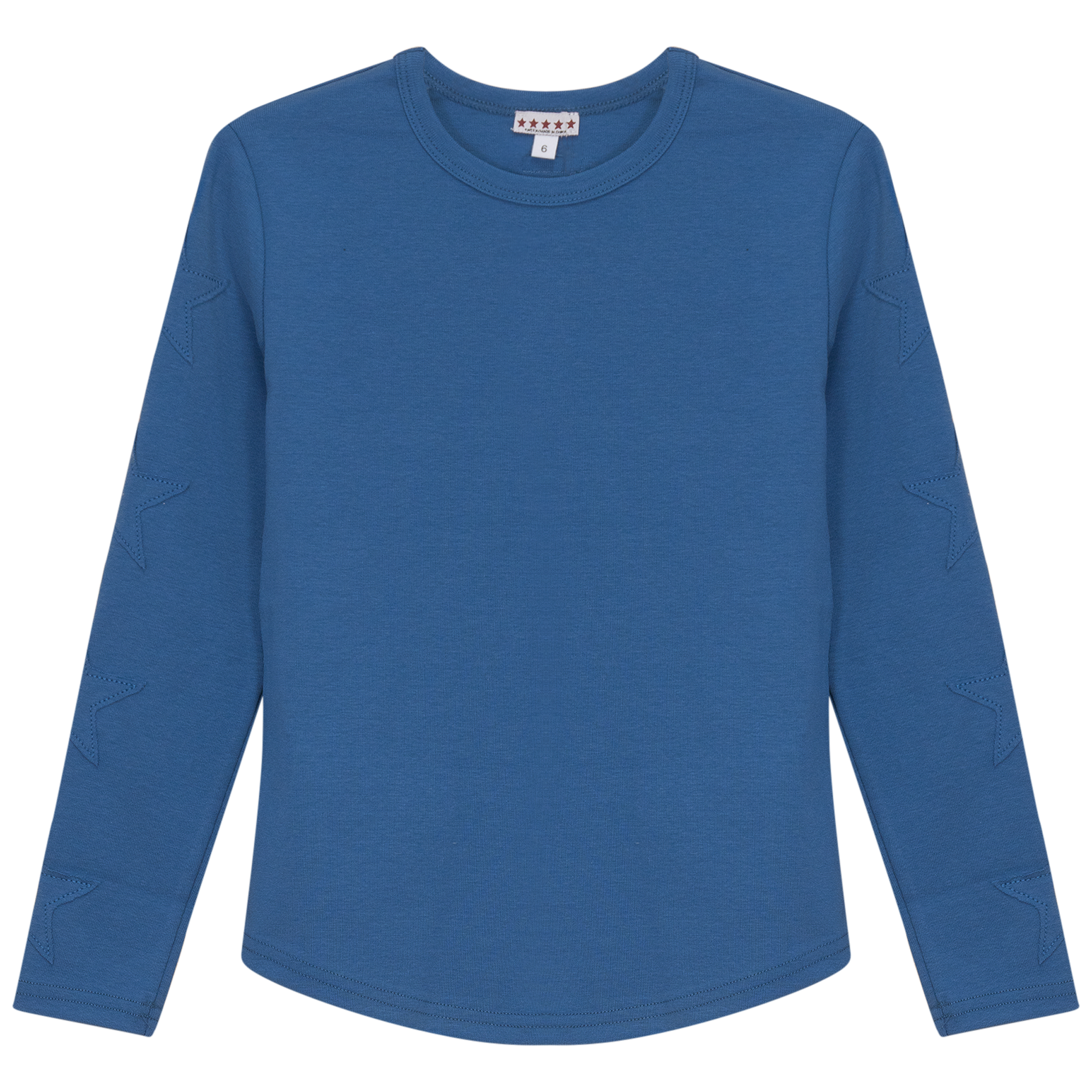 Stars Applique Rib Top in Light Denim by 5 Stars