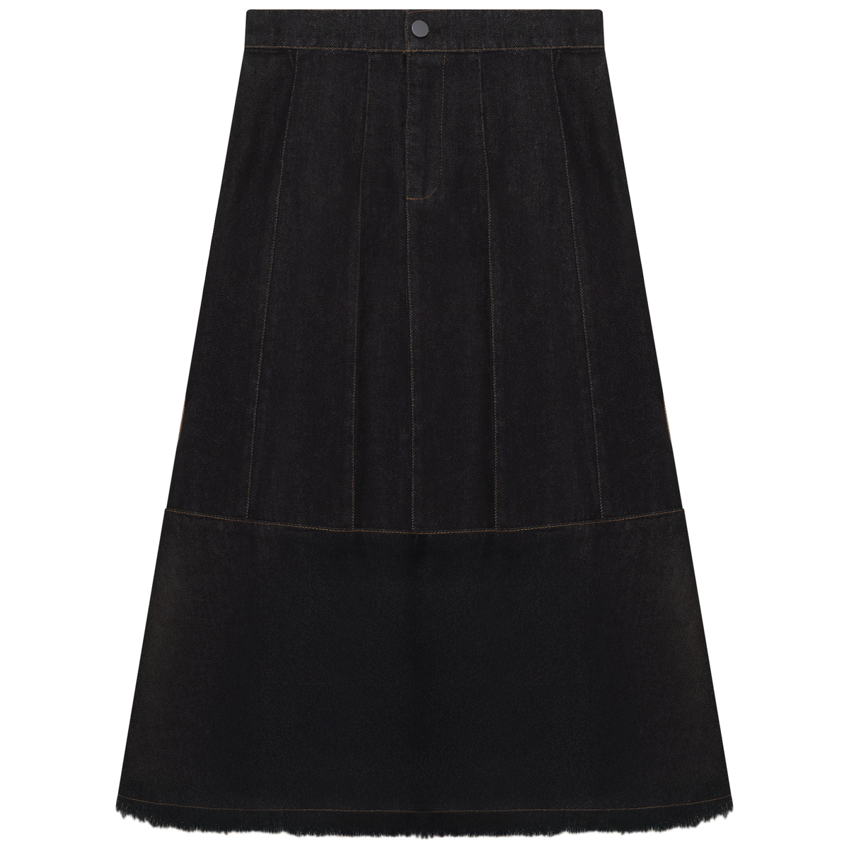 Denim Woven Skirt in Black by FYI