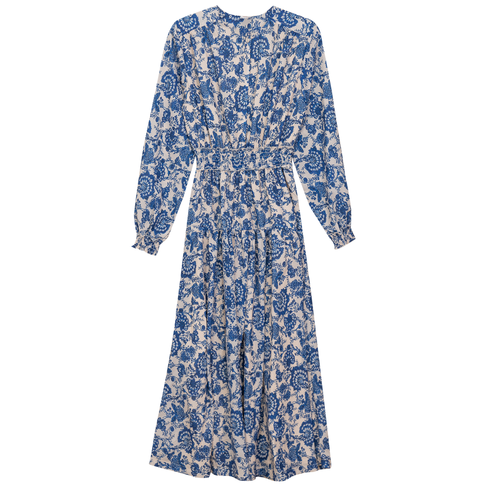 Woven Printed Midi Dress in Blue by Aspect