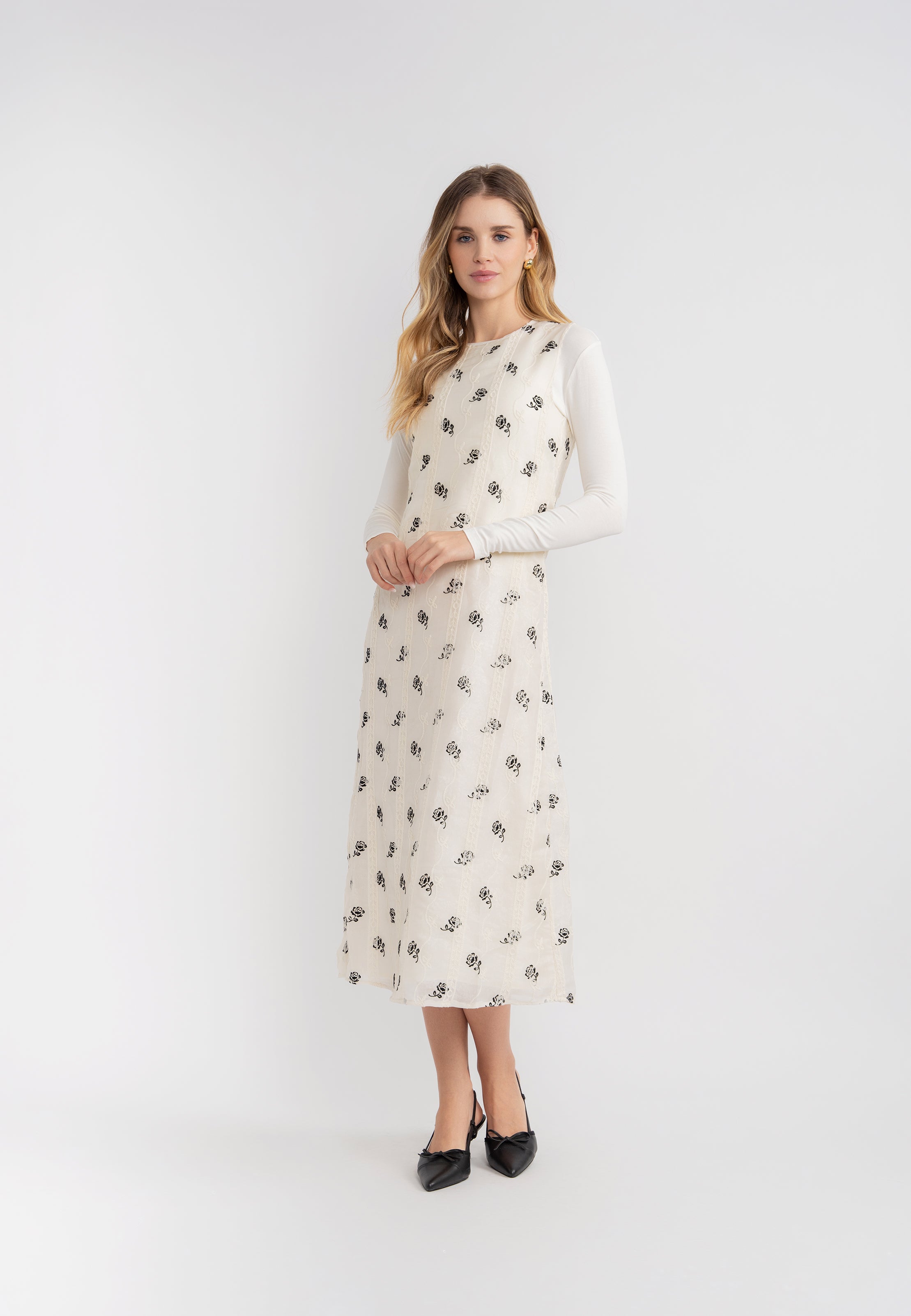 Midi Woven Printed Jumper in by Aspect