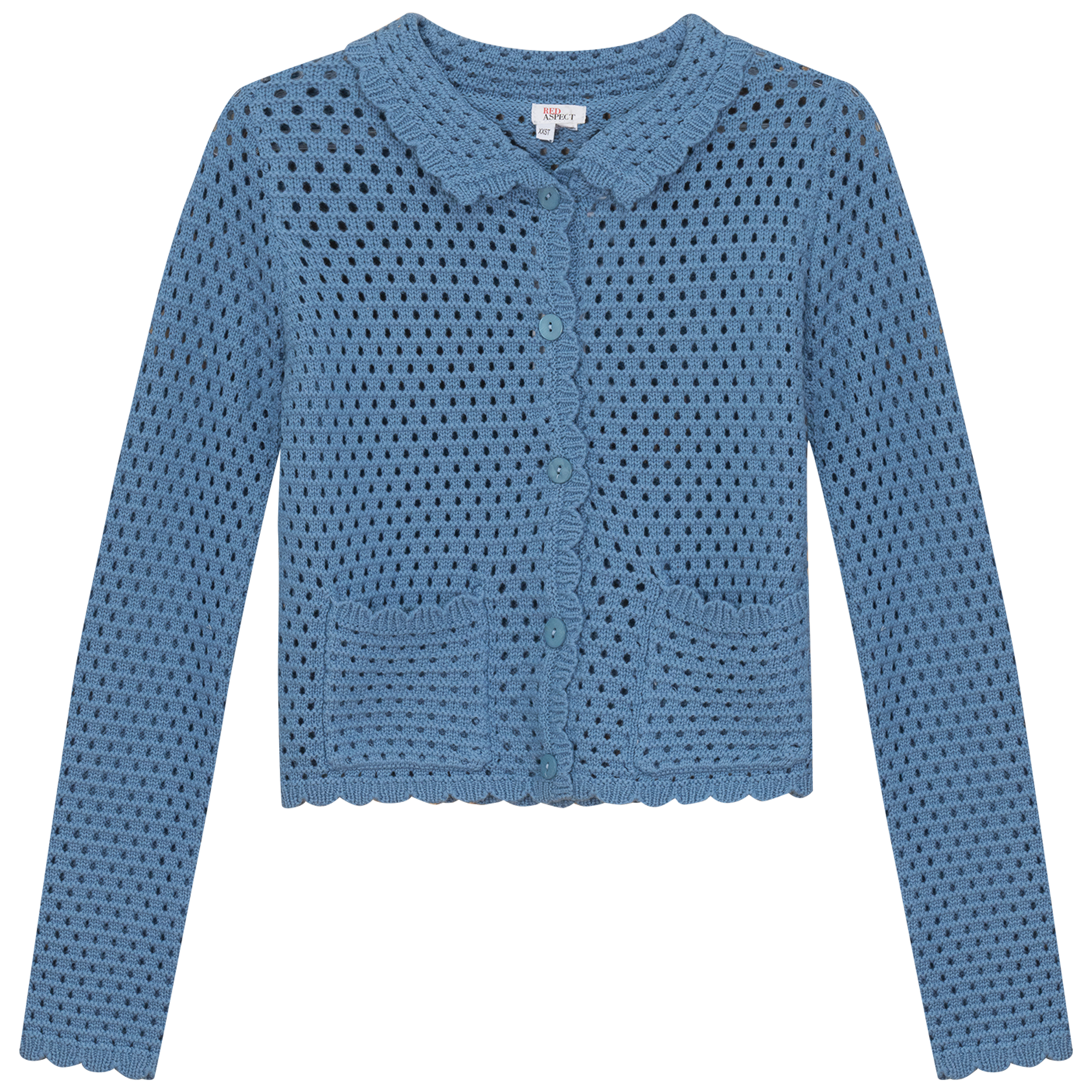 Crochet Cardigan in Blue by Aspect