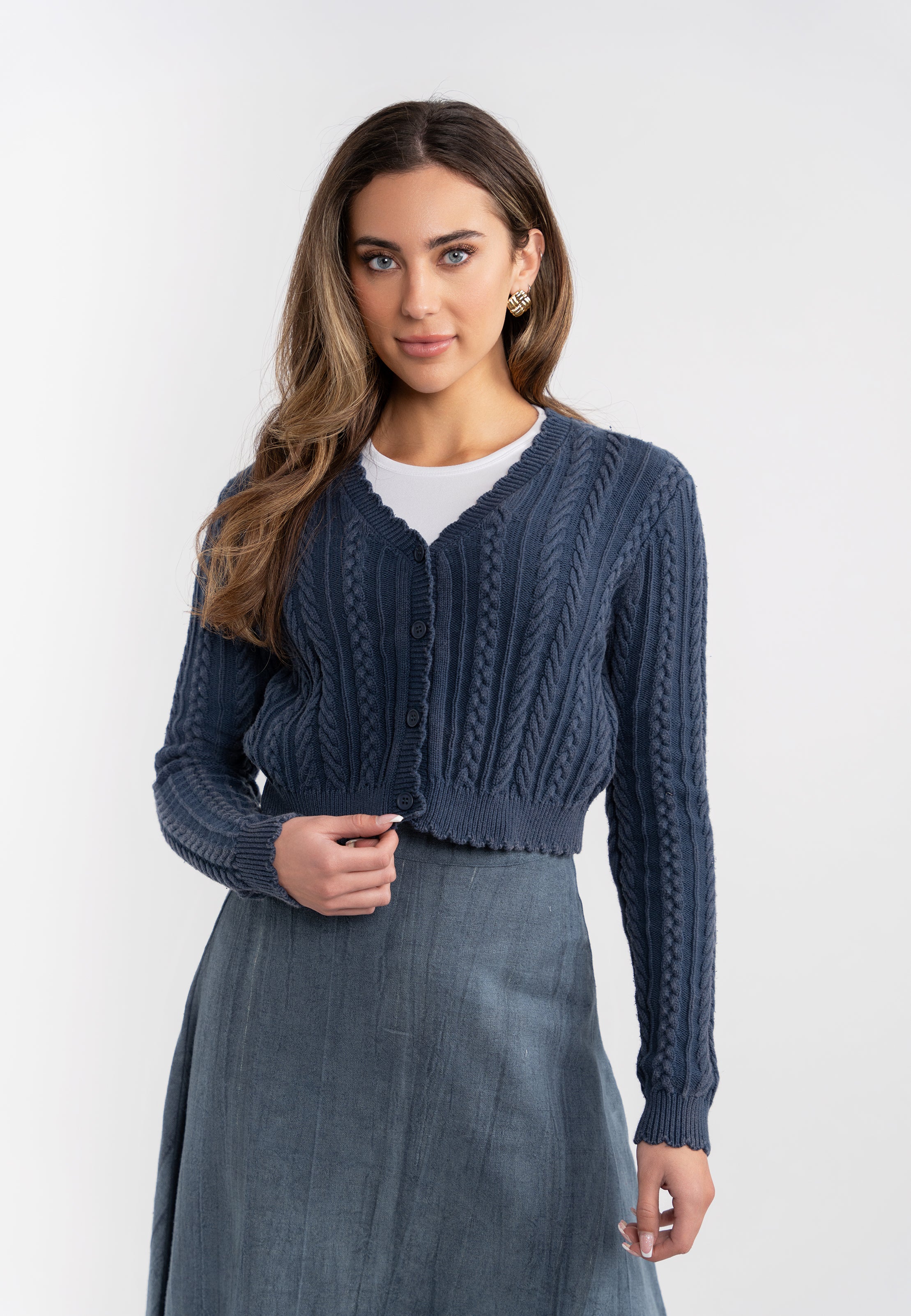 Linen Flare Skirt in by Ginger