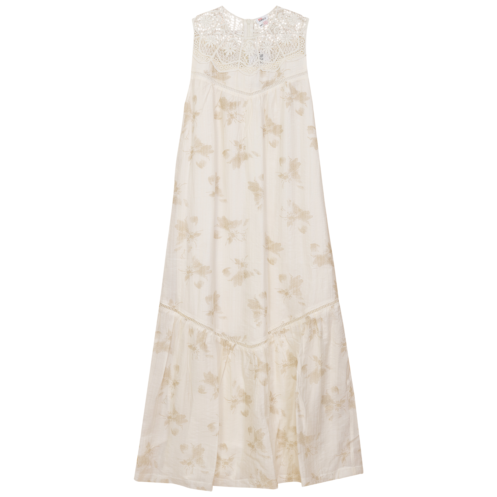 Crochet Lace Midi Jumper in Off White by Aspect