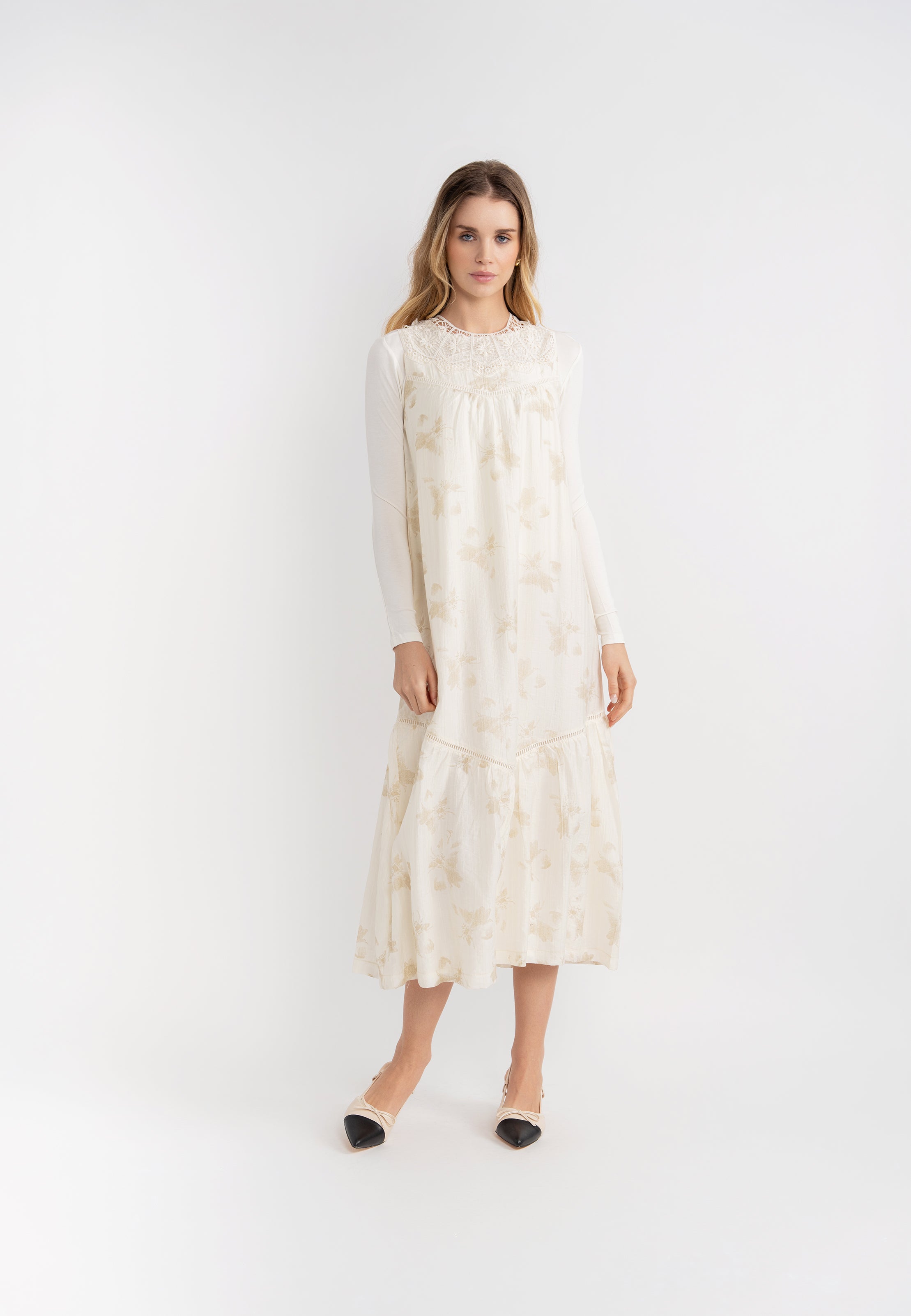Crochet Lace Midi Jumper in by Aspect