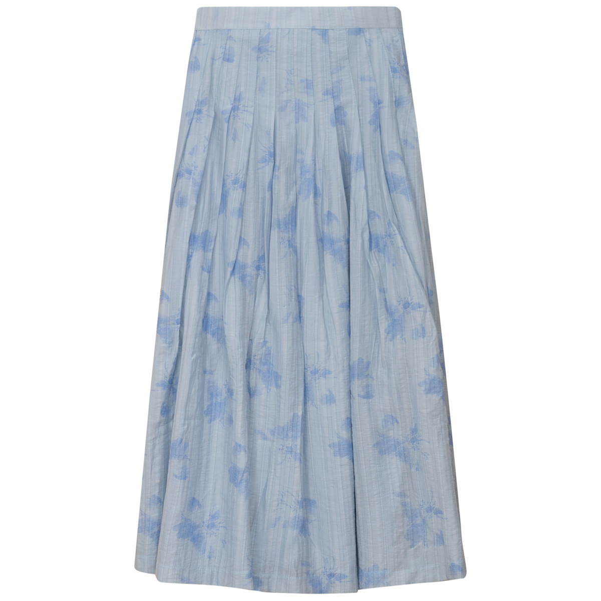 Midi Pleated Skirt in Blue by Aspect