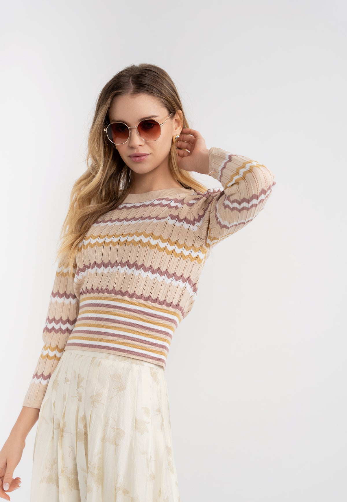 Midi Pleated Skirt in by Aspect