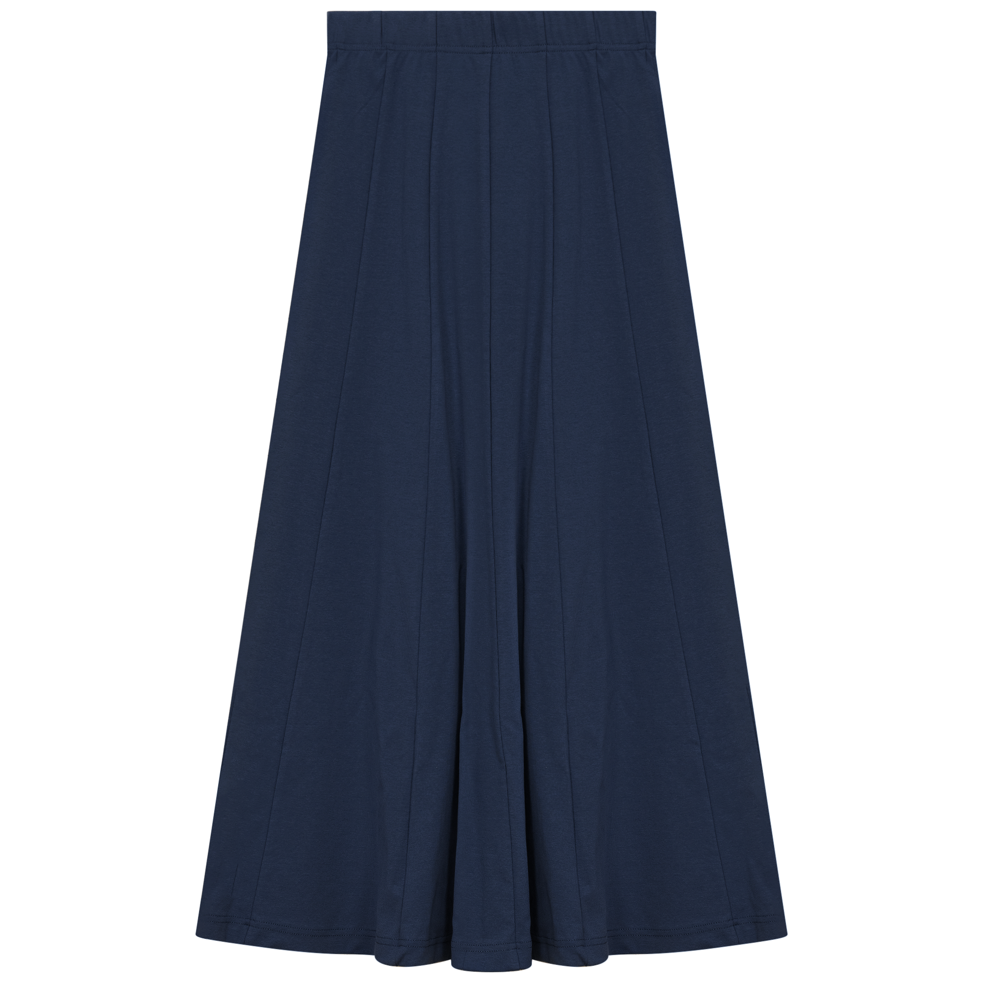 Ribbed Midi Panel Skirt in Navy by 5 Stars