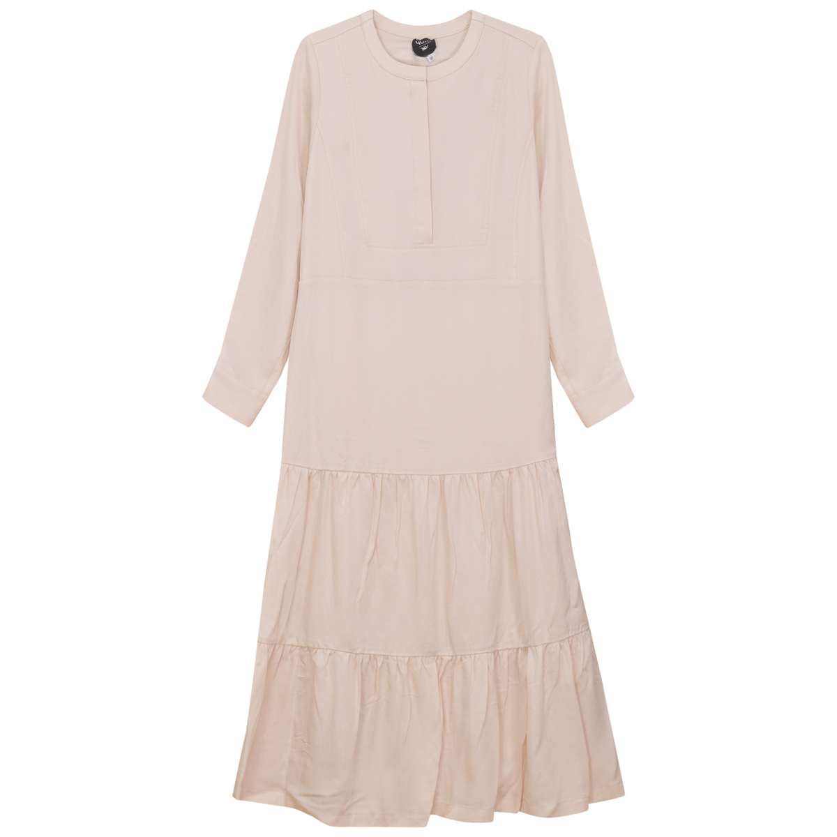 Woven Tiered Belt Dress in Blush by NOX-NY