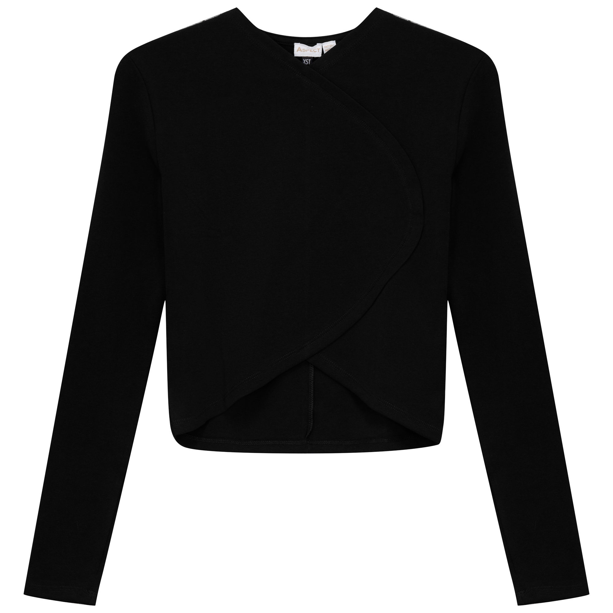 Cropped Rib Top in Black by Aspect