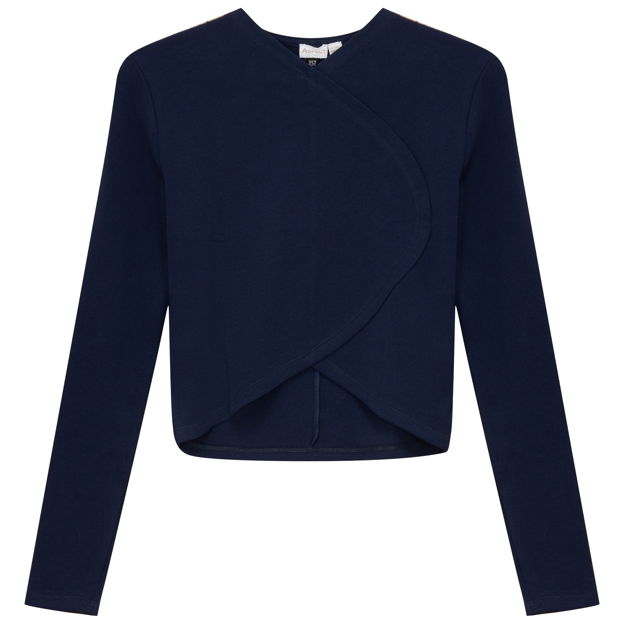 Cropped Rib Top in Dark Navy by Aspect