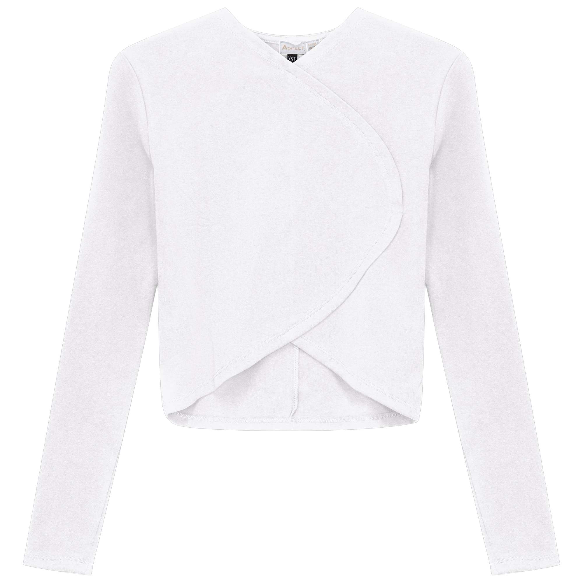 Cropped Rib Top in White by Aspect