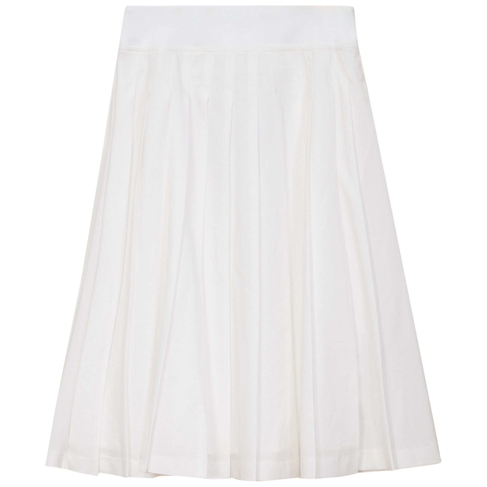 Pull On Pleated Skirt in White by Aspect