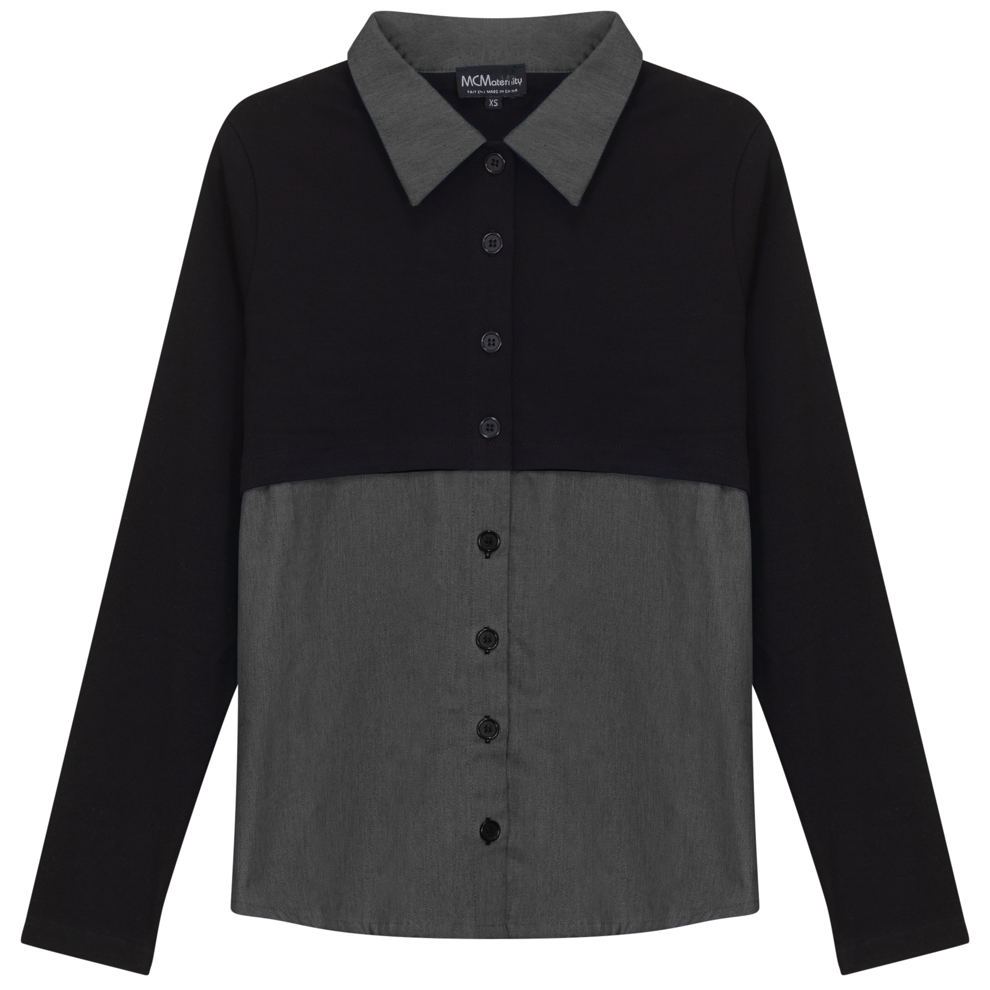 Maternity Cotton Denim Blouse in by MCM