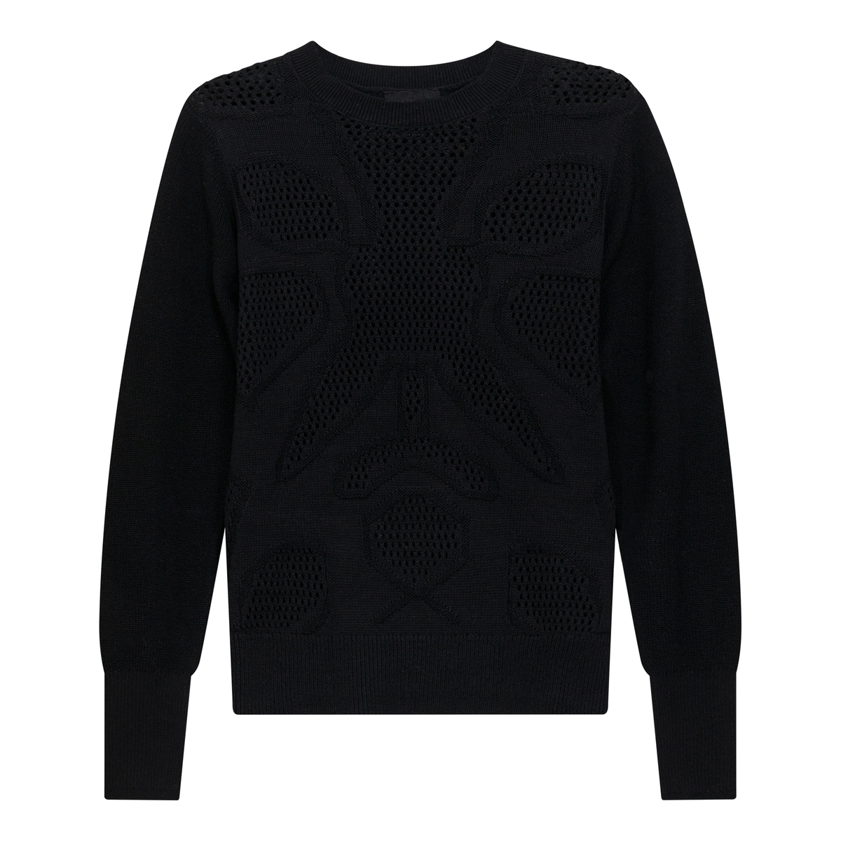 Maternity Knitted Boucle Sweater in Black by MCM