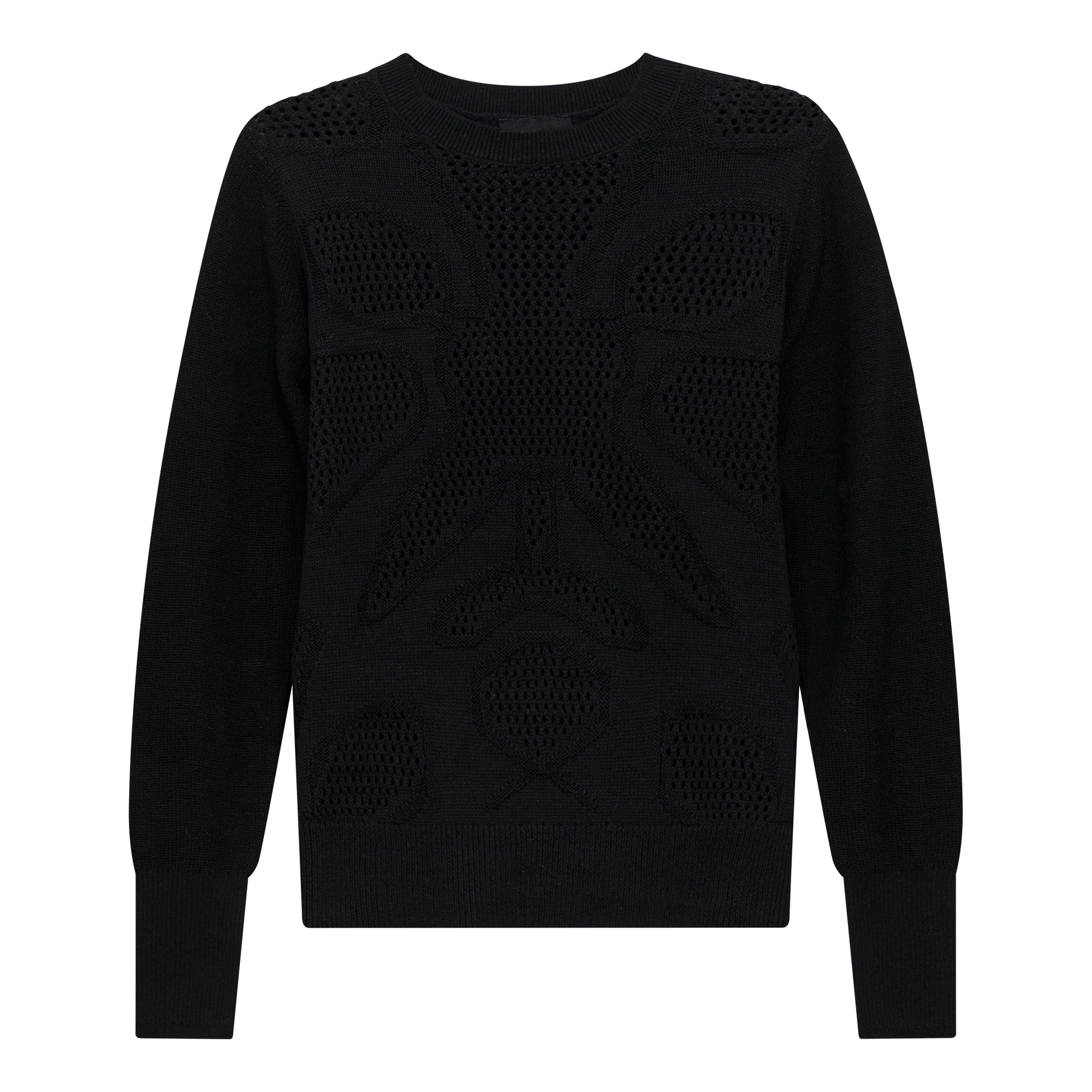 Maternity Knitted Boucle Sweater in Black by MCM