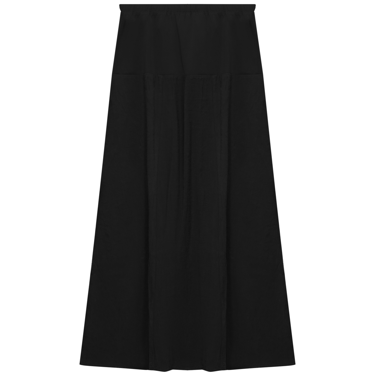 Maternity Maxi Copper Tencel Panel Skirt in Black by MCM