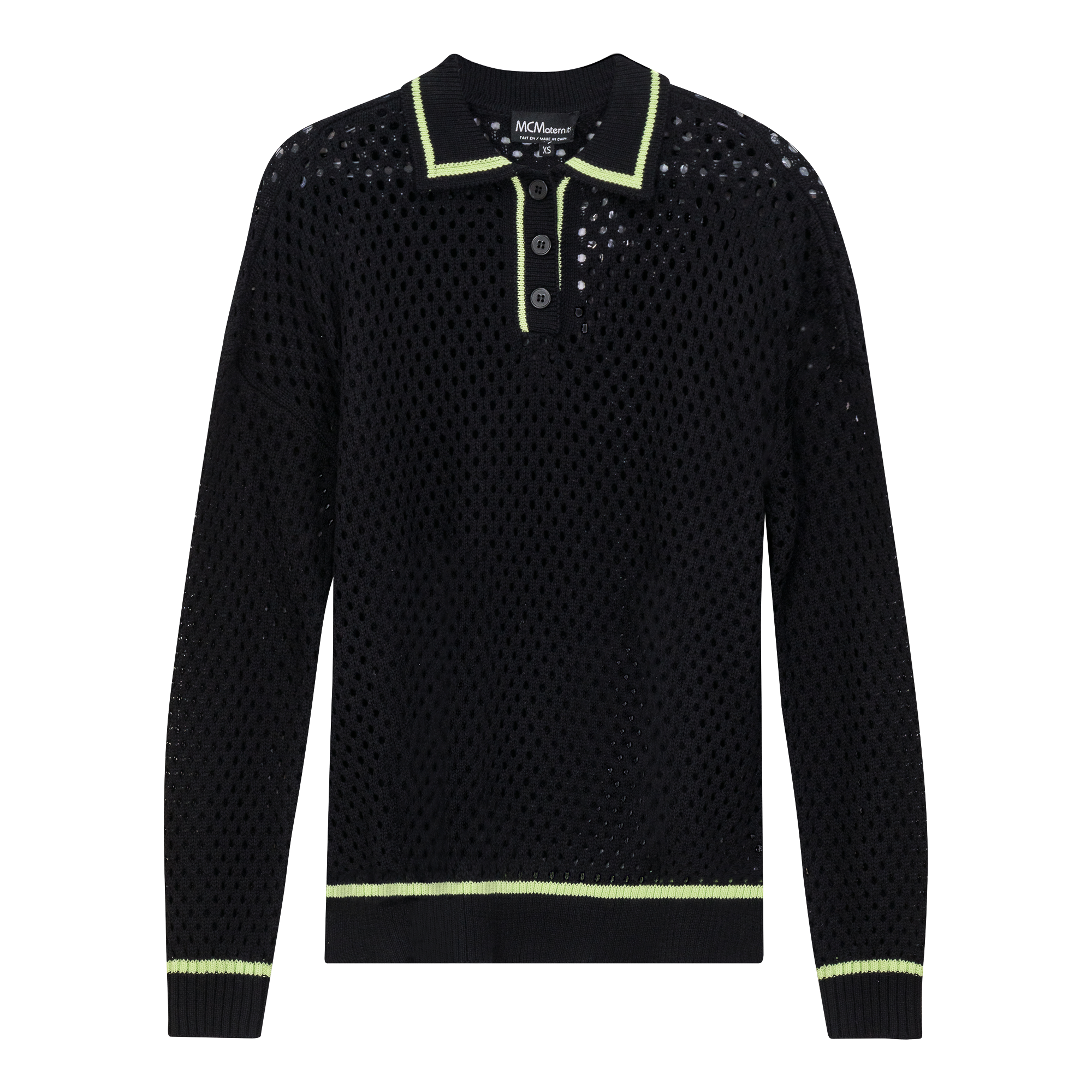 Maternity Crochet Top in Black by MCM